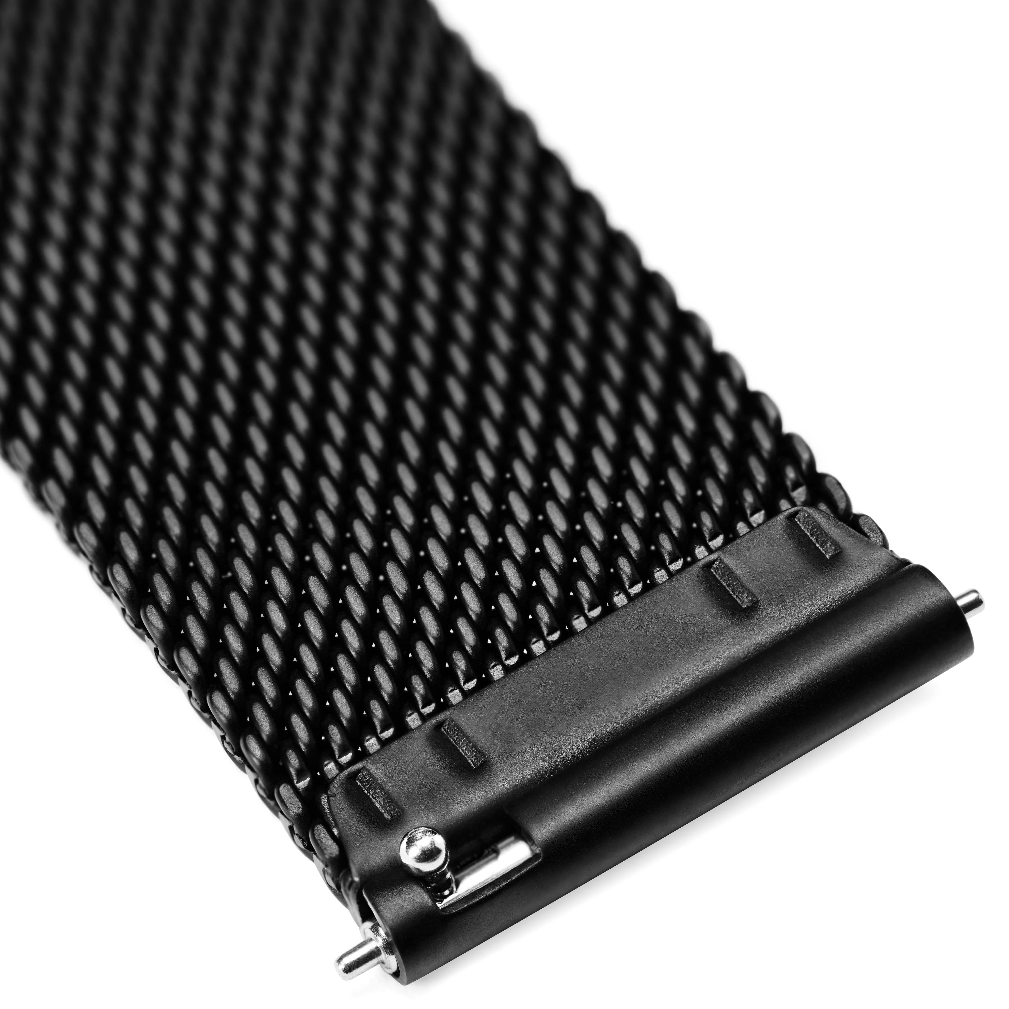 Mattschwarze Mesh-Uhrenarmbänder - 4