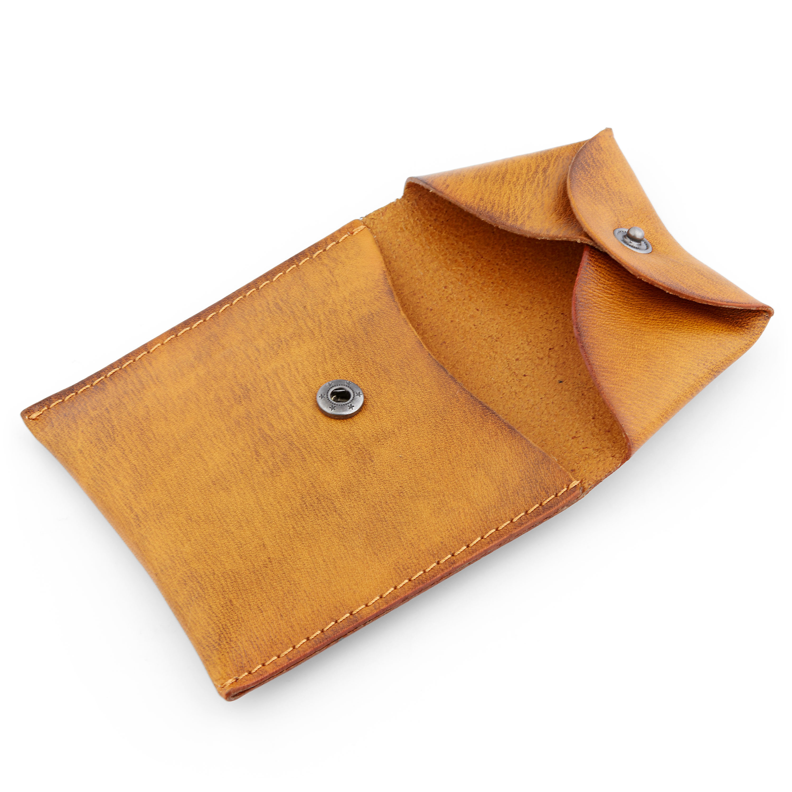 Tan Leather Coin Pouch - 2