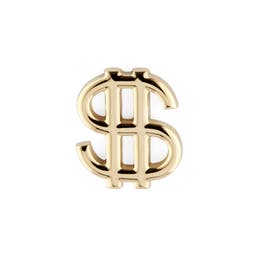 Gold-Tone Dollar Sign Lapel Pin