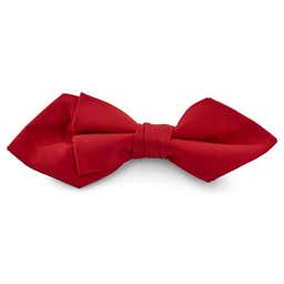 Red Basic Pointy Pre-Tied Bow Tie