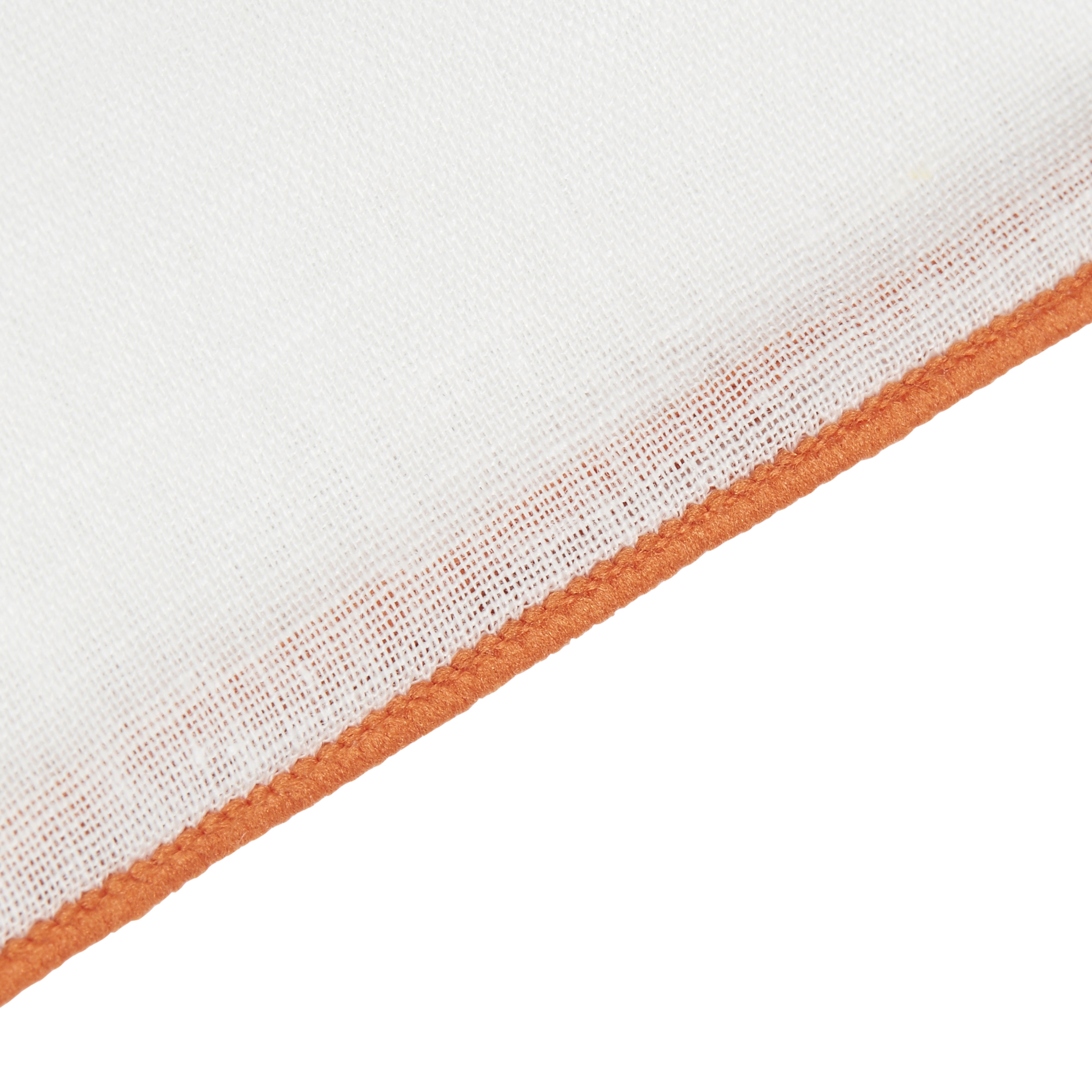 Pochette de costume blanche à bords orange - 2