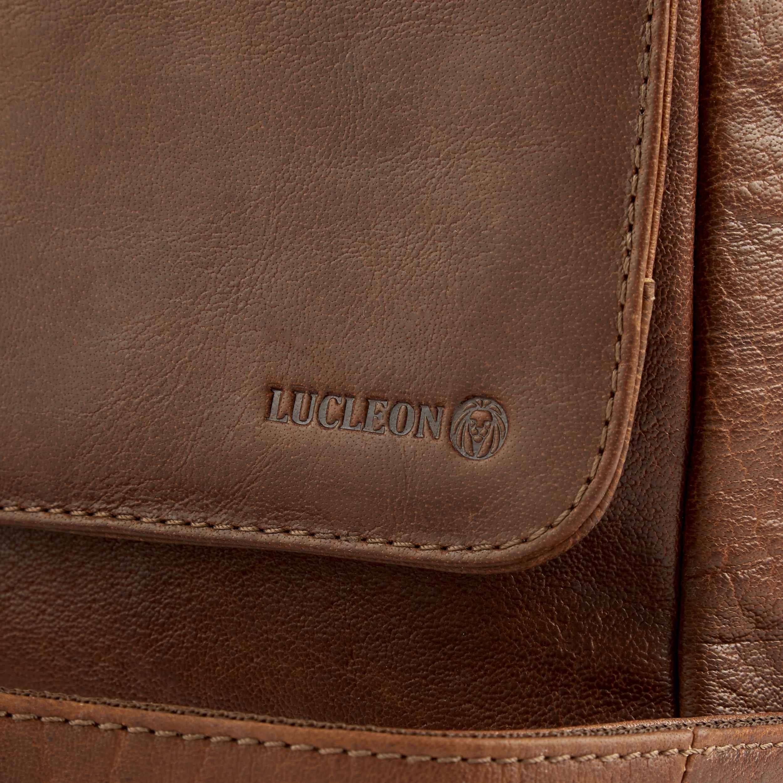 California Tan Leather Messenger Bag - 7