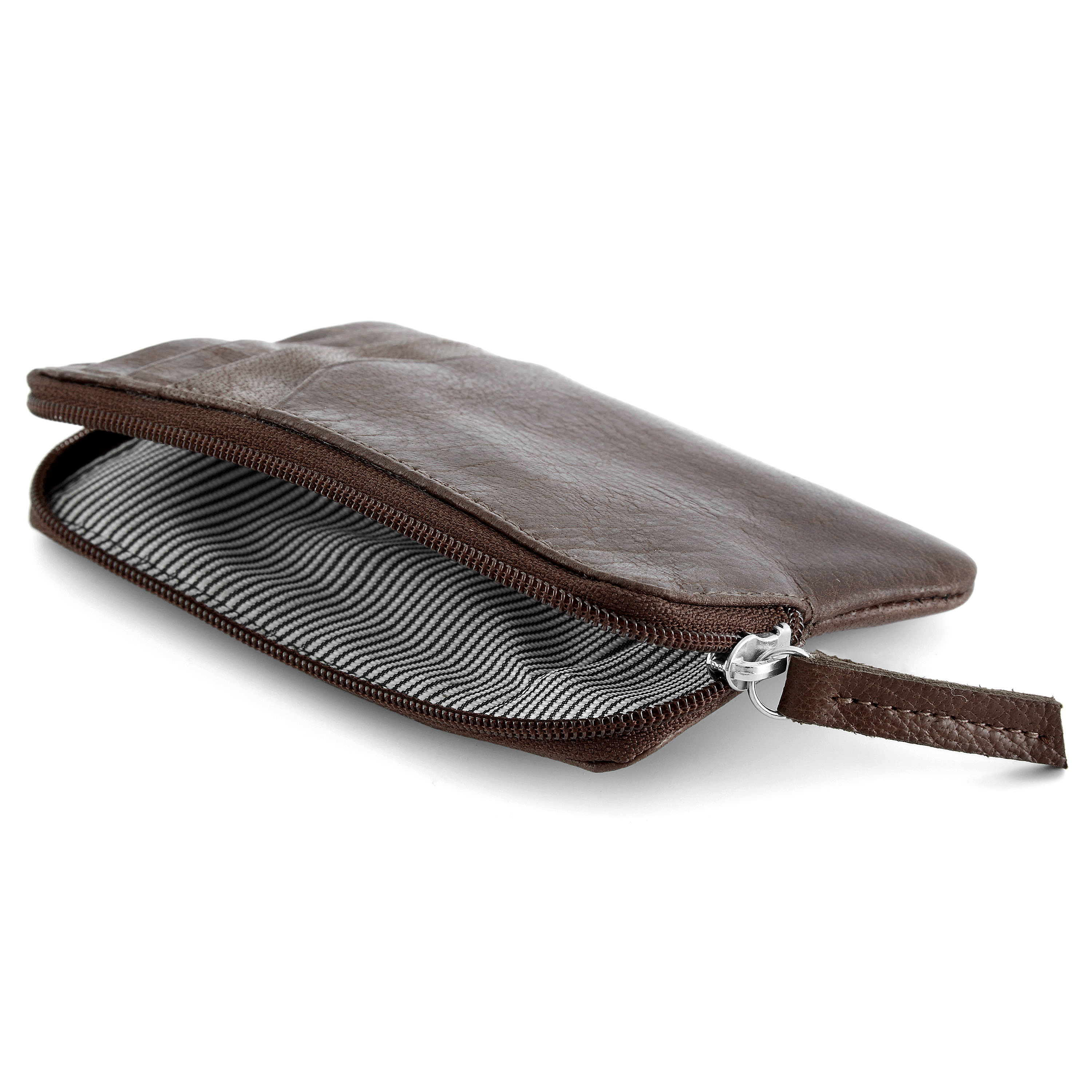 Bruine California Leren Portemonnee met Rits - 2