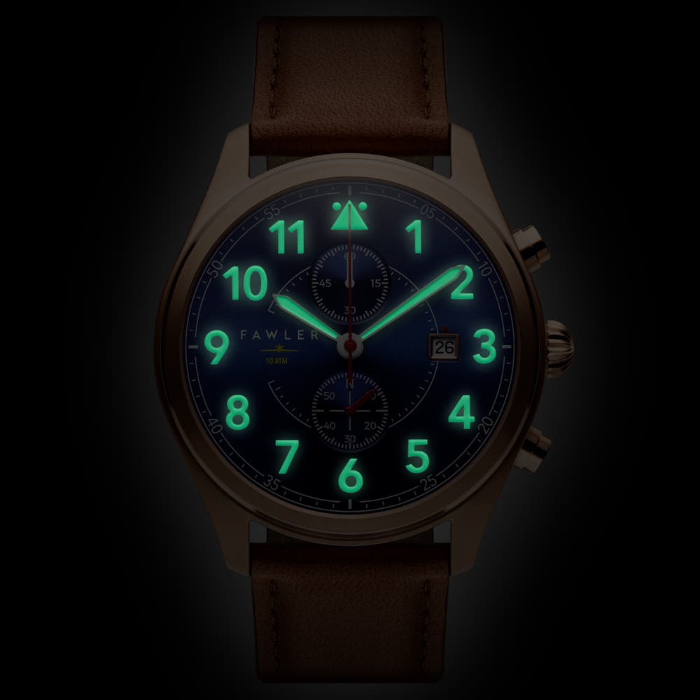 hover: Fraser | Rose Gold-Tone and Blue Pilot’s Chronograph Watch hover: Fraser | Rose Gold-Tone and Blue Pilot’s Chronograph Watch