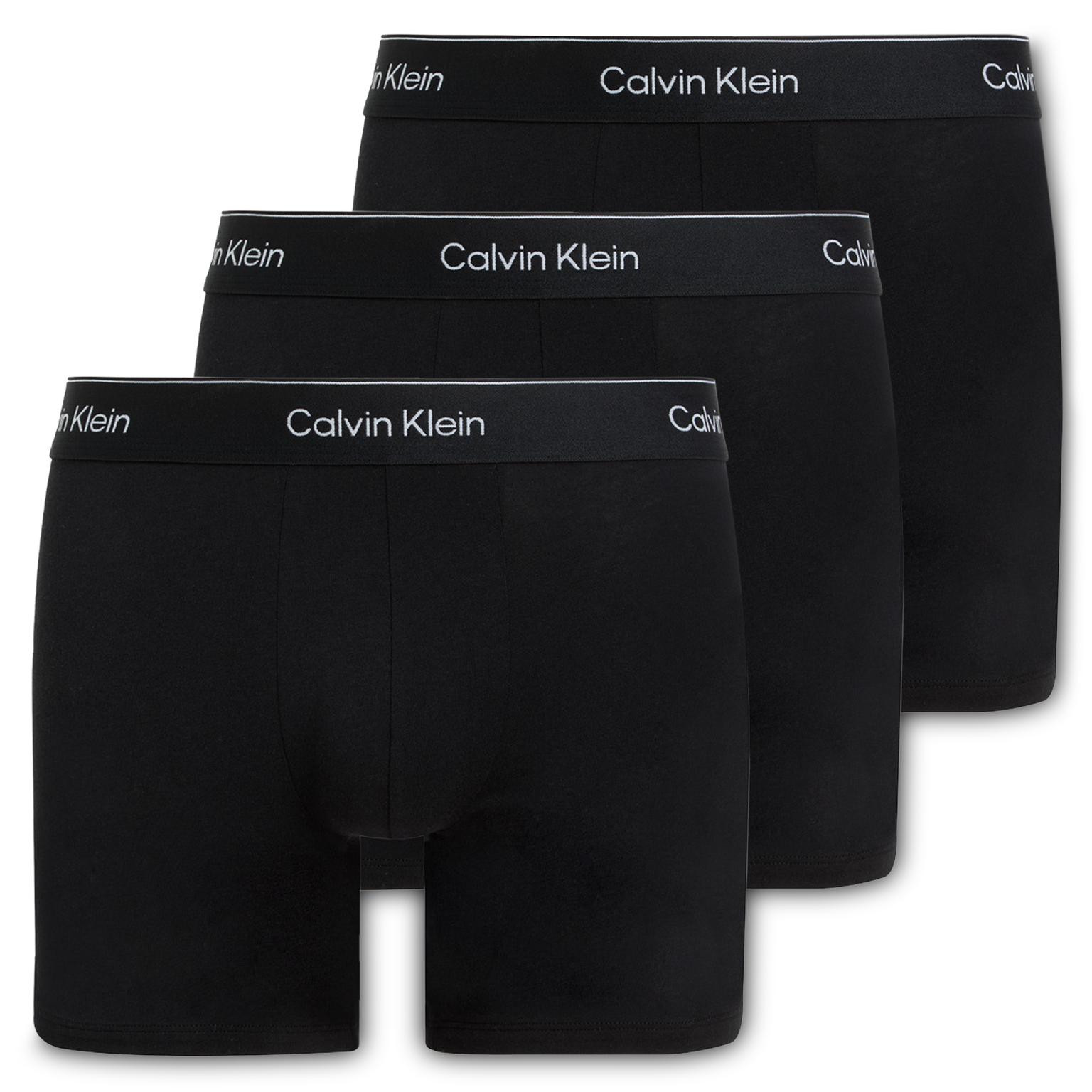 Boxeri Calvin Klein Boxer Brief TM6 (set de 3), de culoare neagră Boxeri Calvin Klein Boxer Brief TM6 (set de 3), de culoare neagră