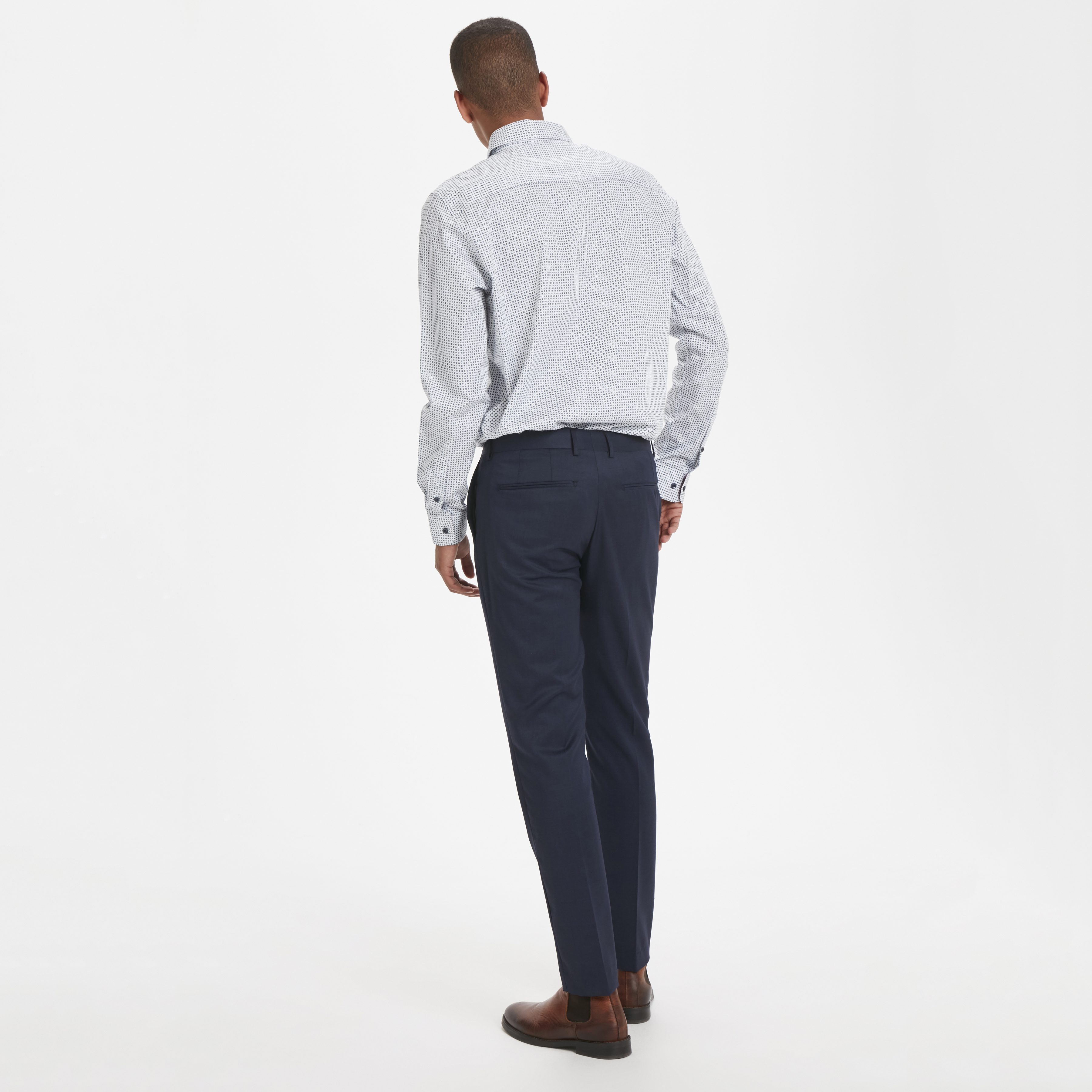 Chemise bleue à motifs circulaires Trostol - 8