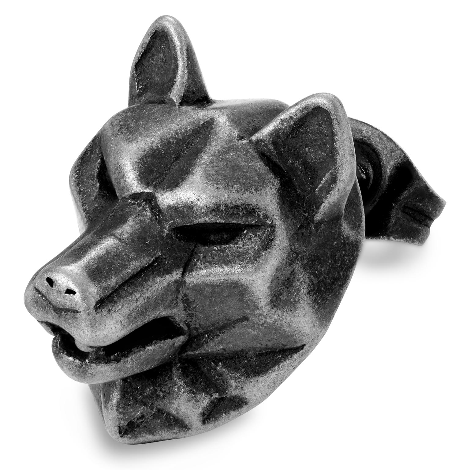 Jax Grauer Stahl Wolf Ohrstecker Jax Grauer Stahl Wolf Ohrstecker