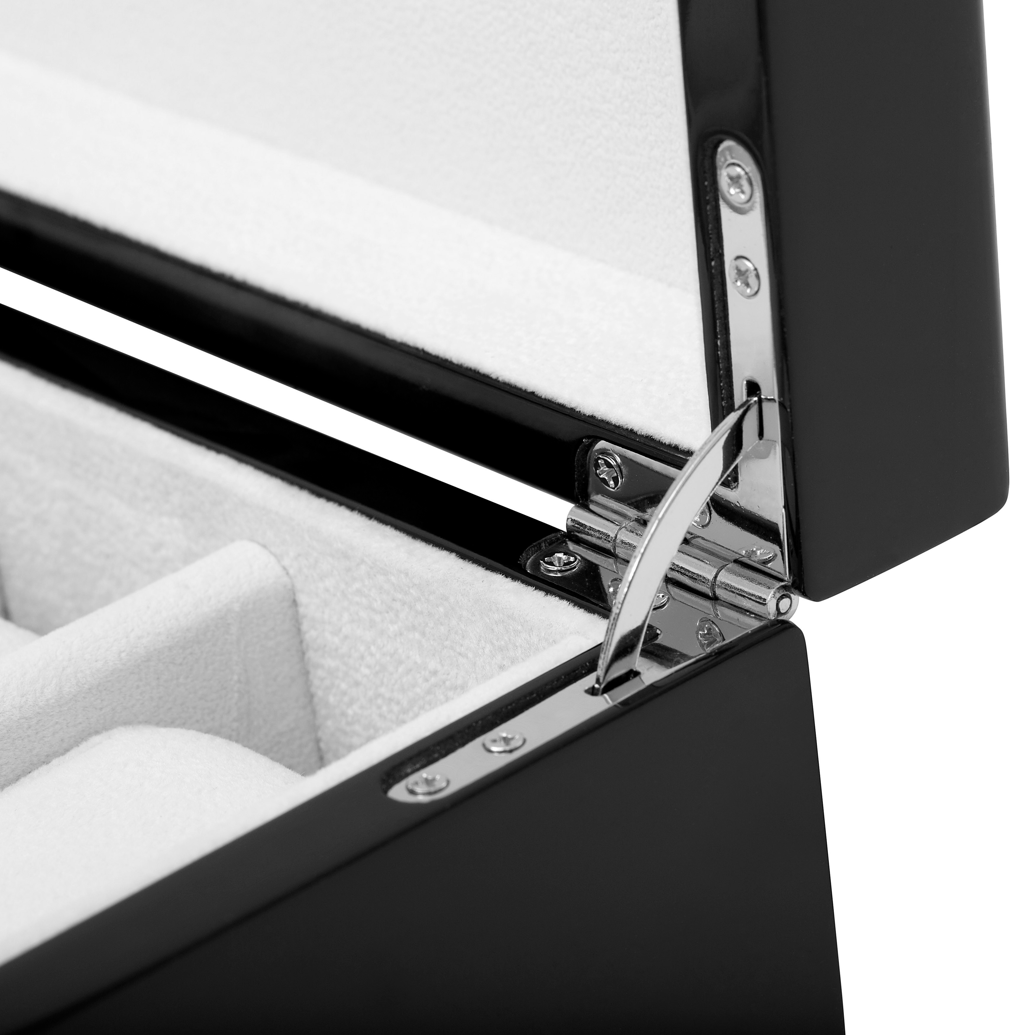 Glansig Svart Klocklåda i Trä - 10 Klockor - 6