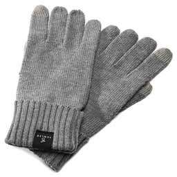 Freek Dark-Grey Knitted Cotton Gloves 