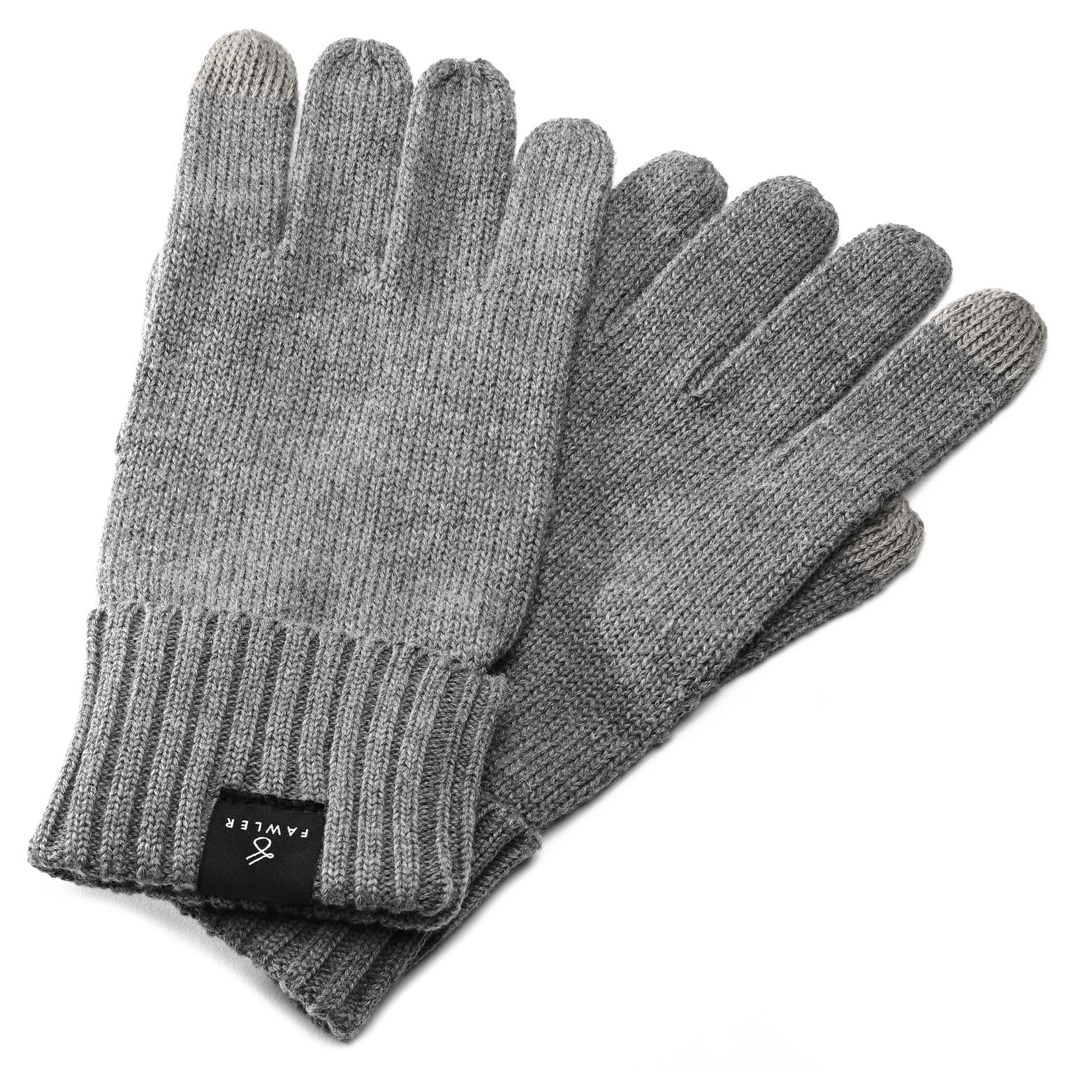 Gants en coton tricoté gris foncé Freek Gants en coton tricoté gris foncé Freek
