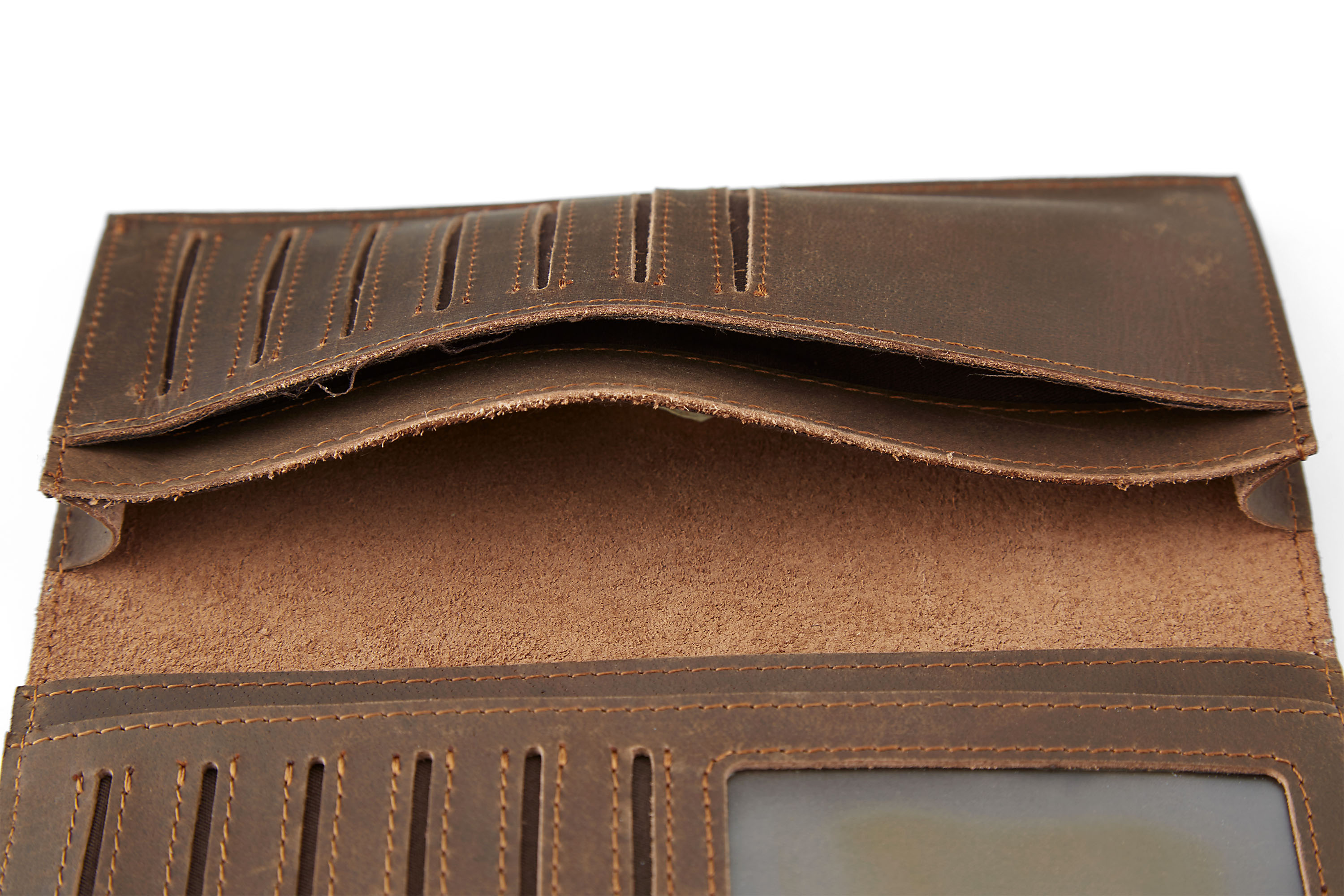 Large Skull Motif All Leather Wallet - 7