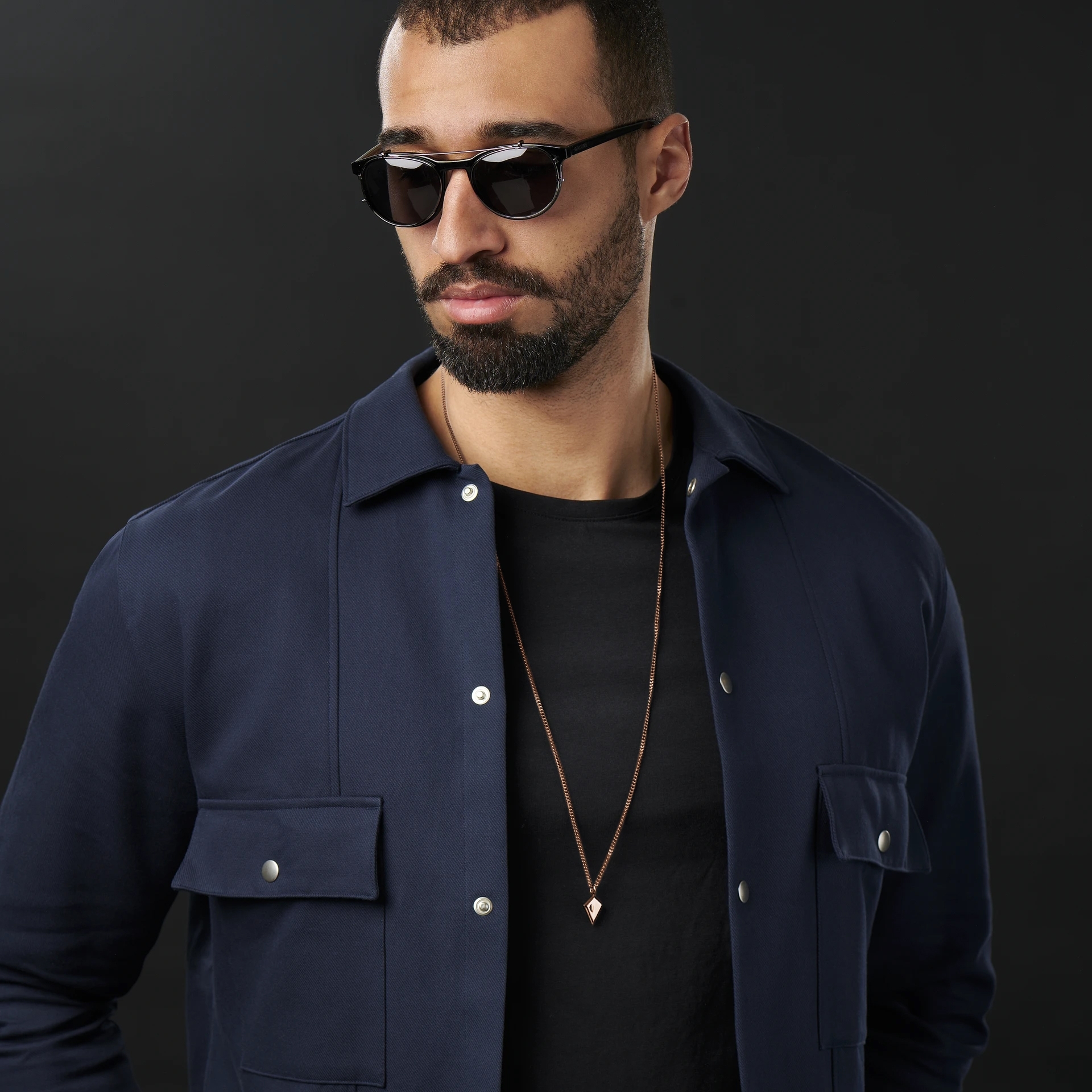 Iconic | Náhrdelník hrot šípu z nerezové oceli v barvě růžového zlata - 3