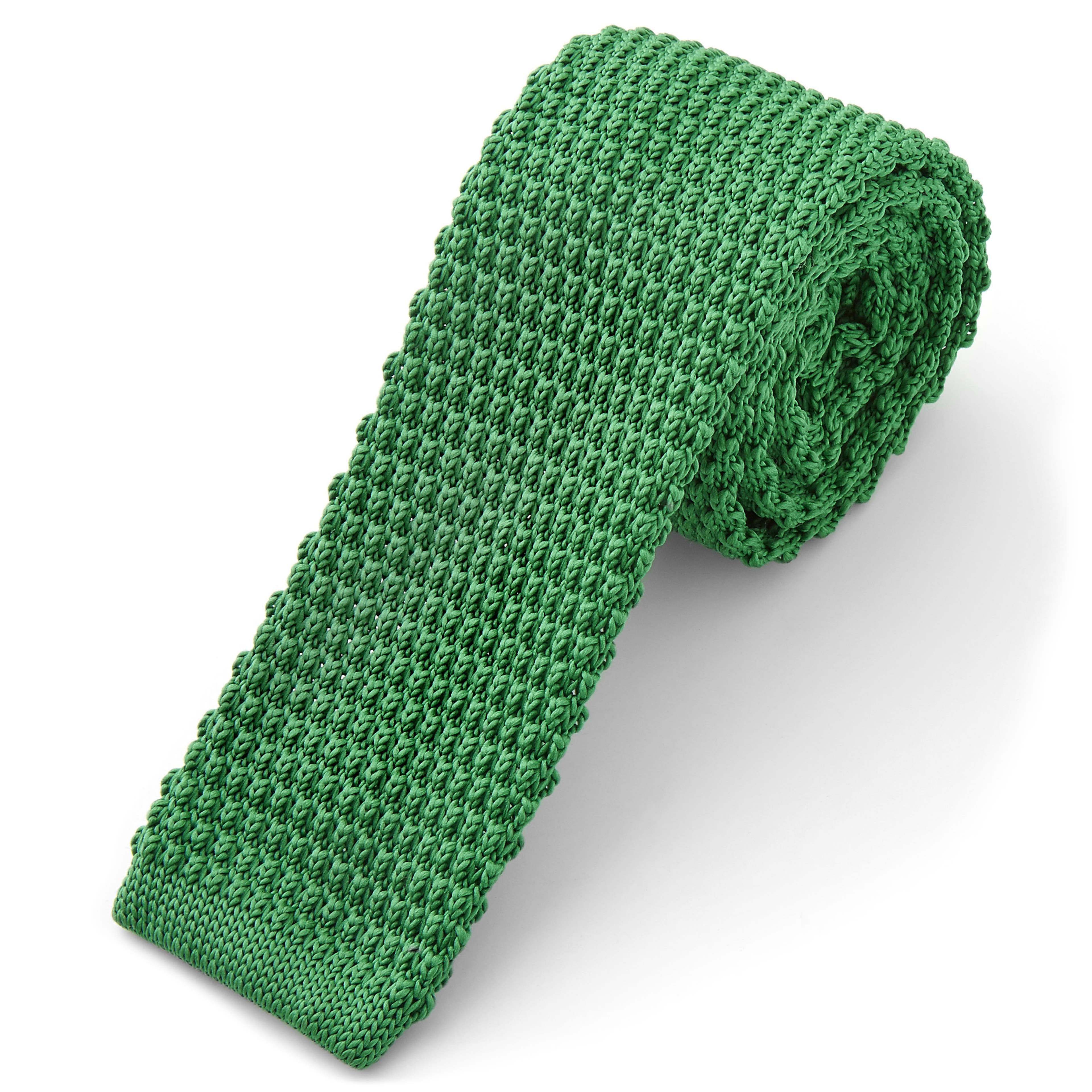 Limetkovo zelená pletená kravata