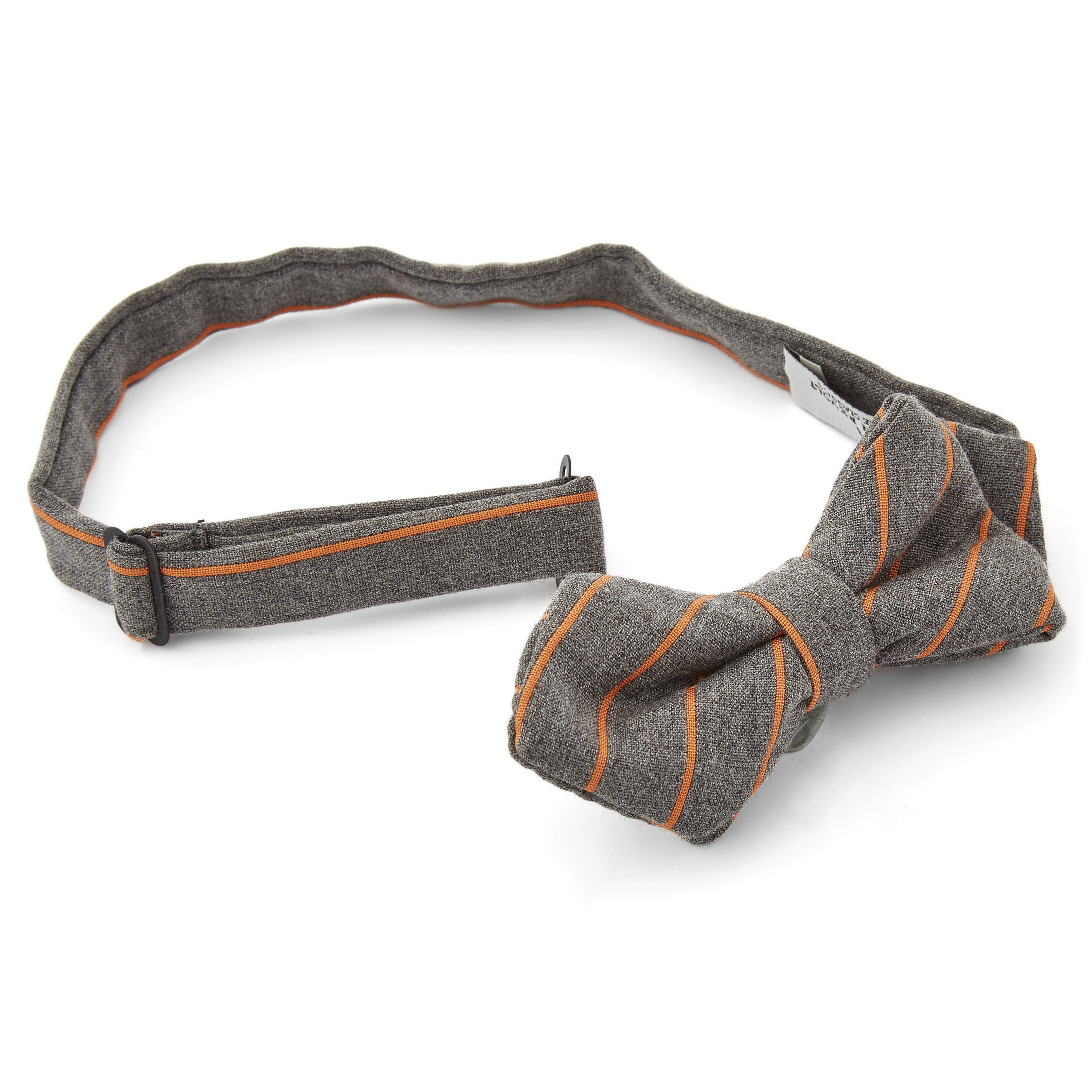 Grå og Oransje Spiss Tversoversløyfe - 2