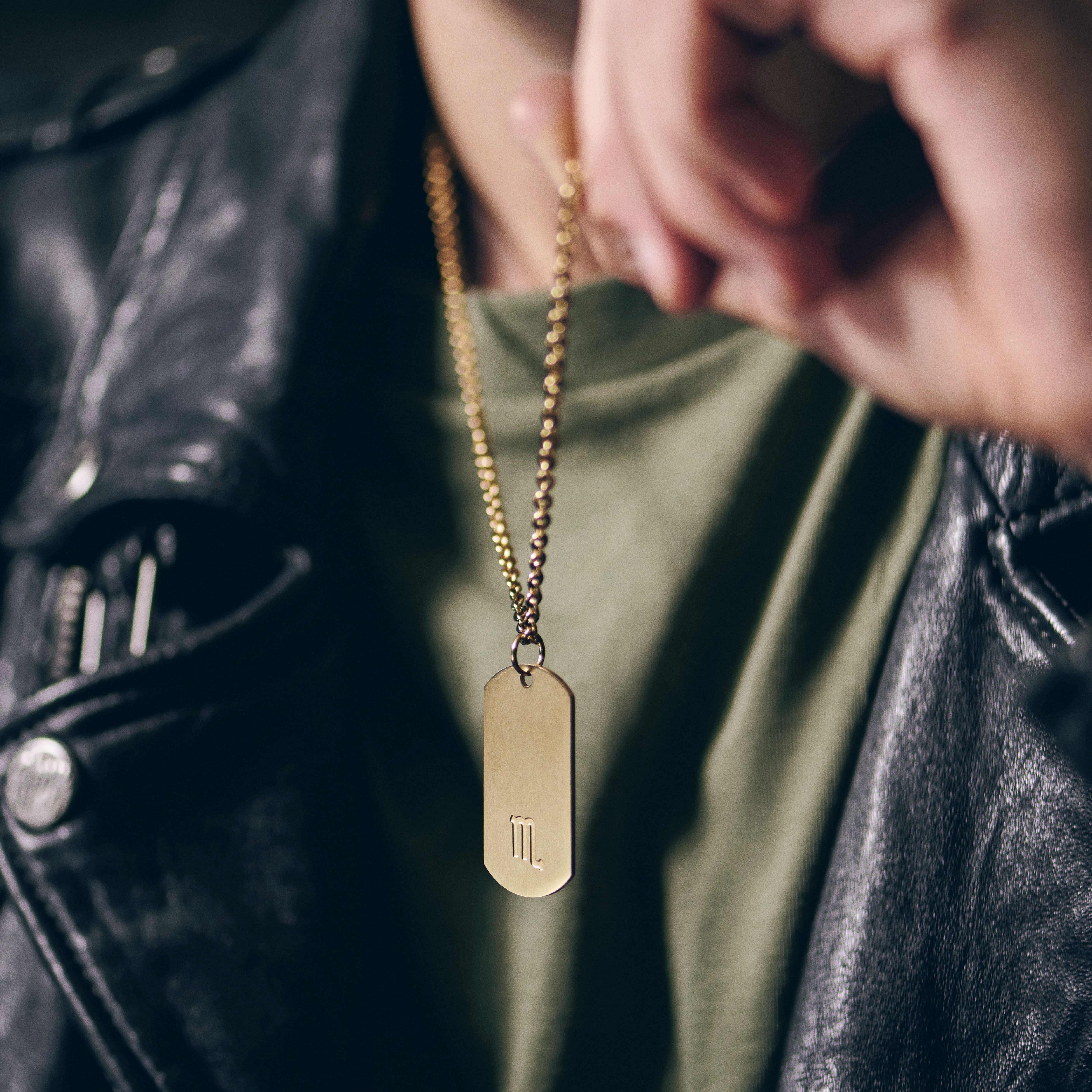 Skorpionen Zodiac Gulltonet Halskjede - 4