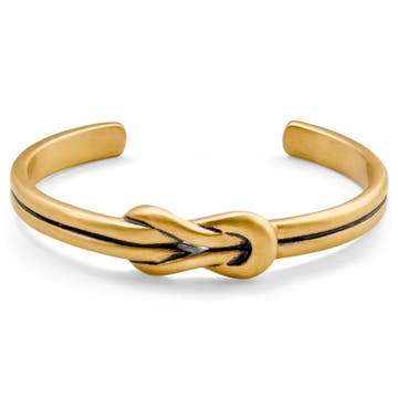 Bracelet manchette Evan Graham doré à nœud d'Hercule 