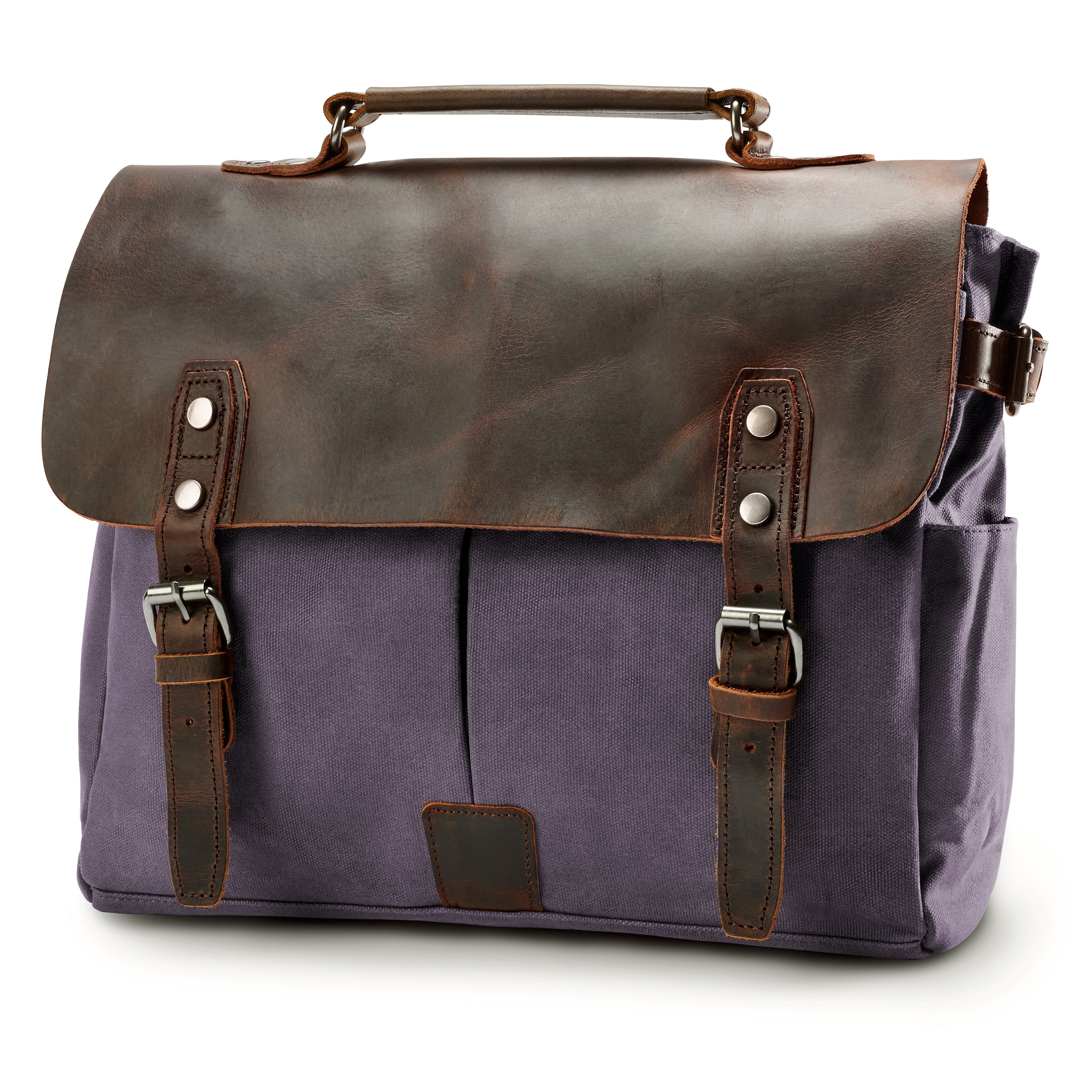 Violet Gray Vintage-Style Messenger Bag