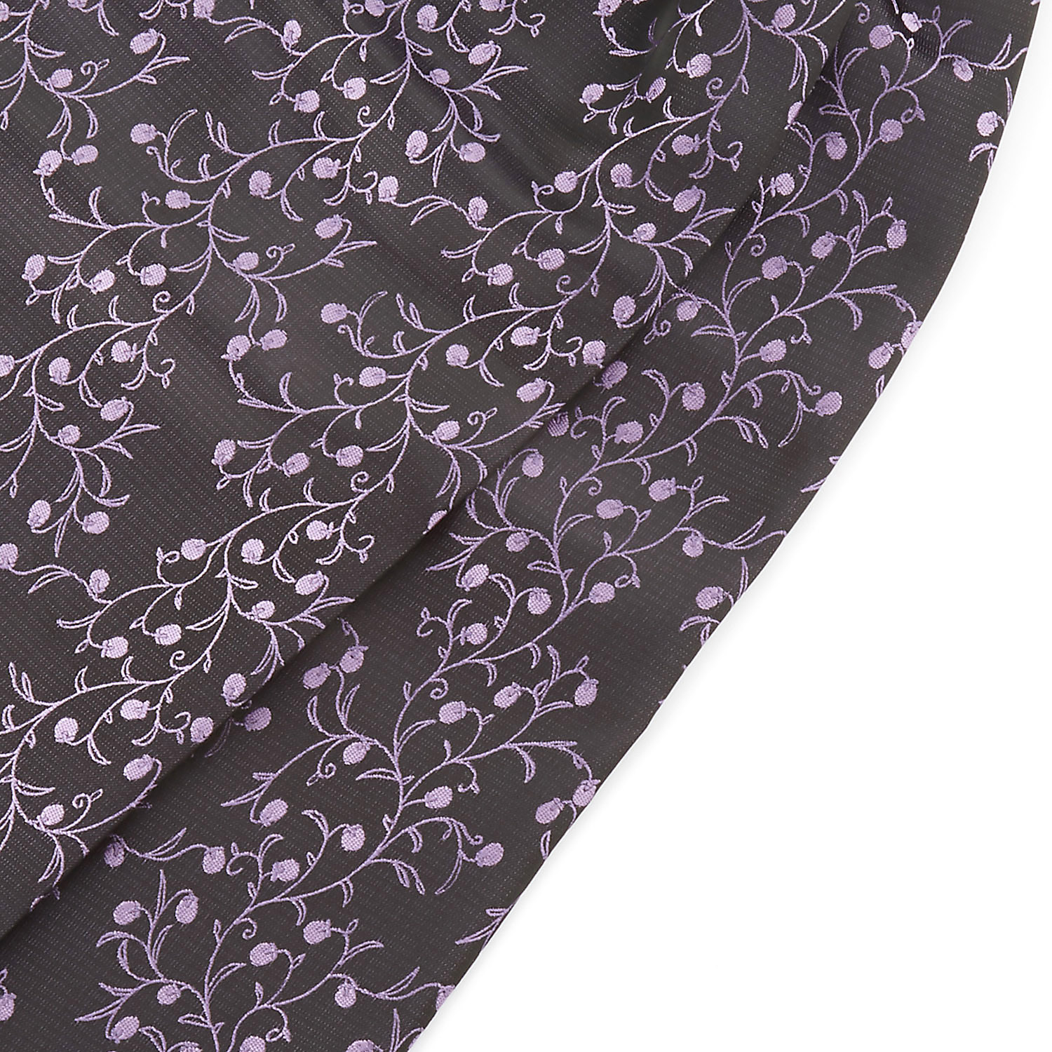 Bourgeois Black & Purple Polyester Ascot - 2
