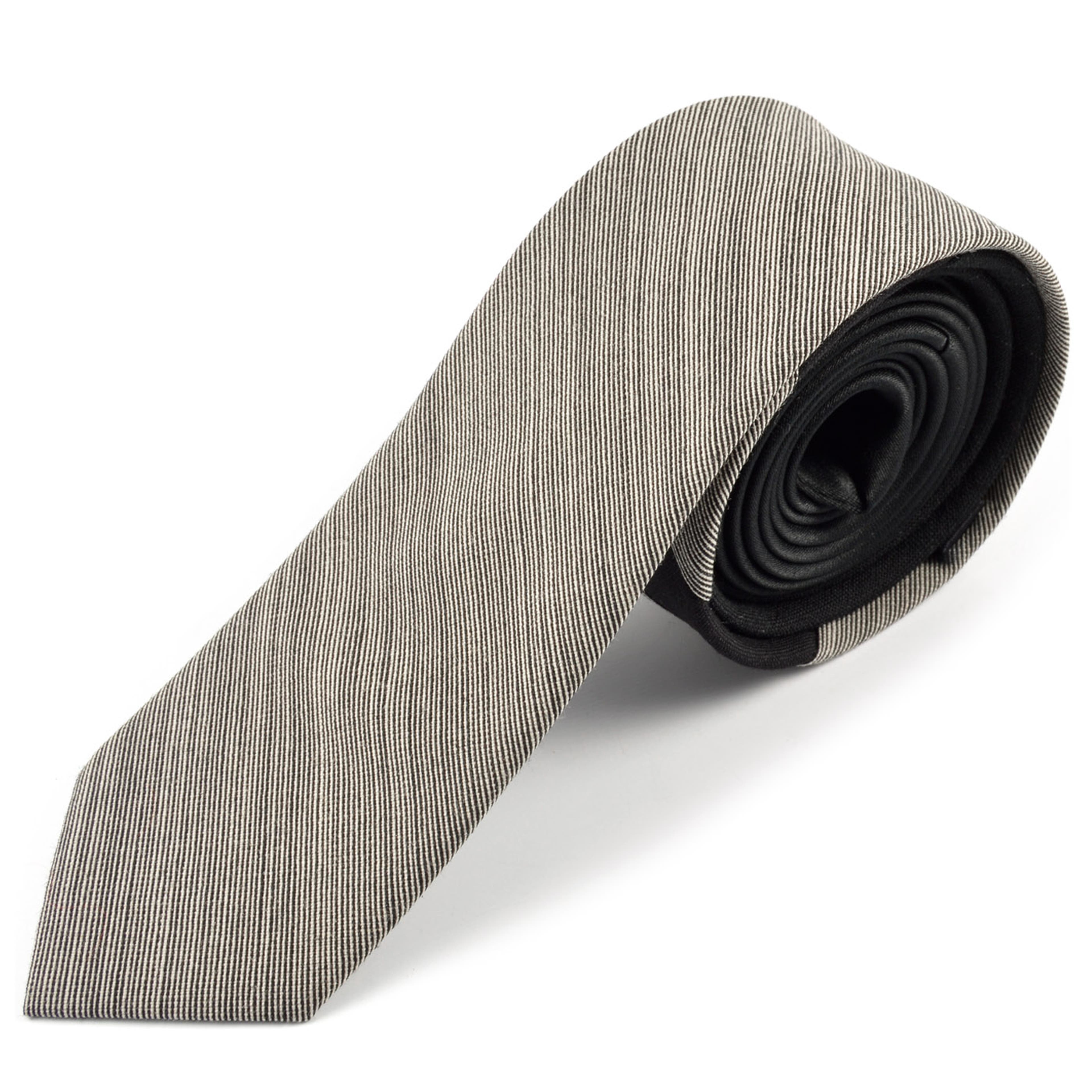 Black & Grey Design Wool Tie