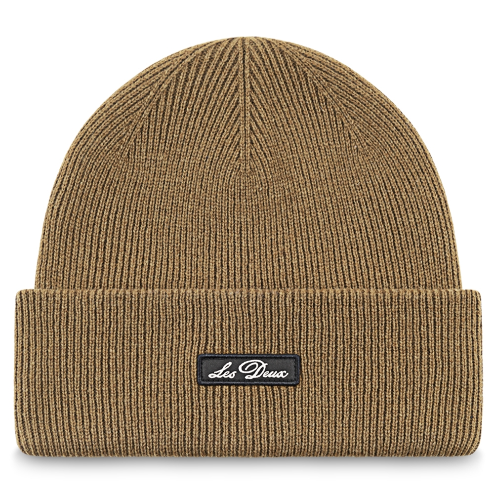 Les Deux | Butternut Brown Wayne Logo Patch Beanie