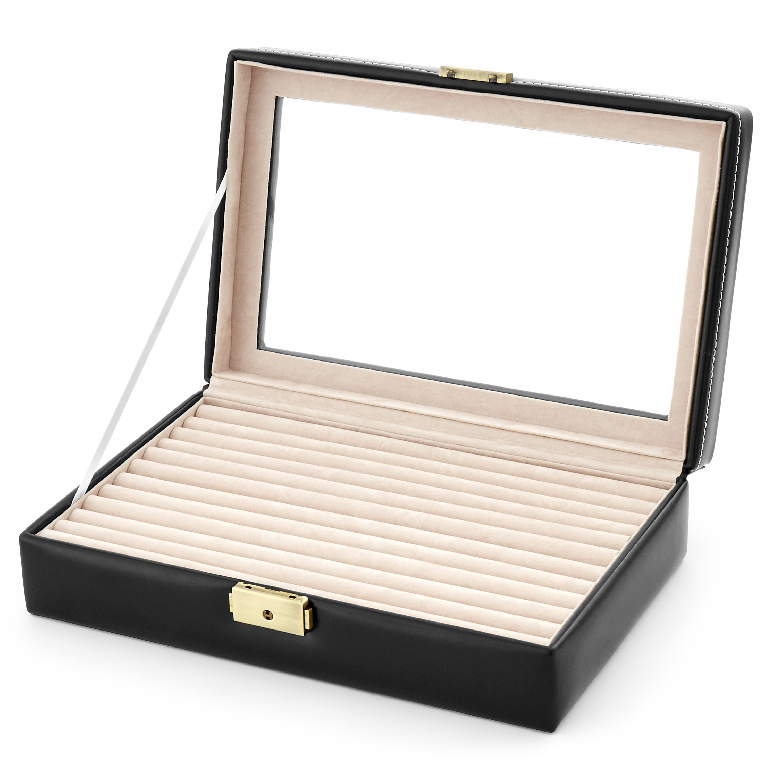 Ebenholz Und Elfenbein Manschettenknöpfe Box - 2