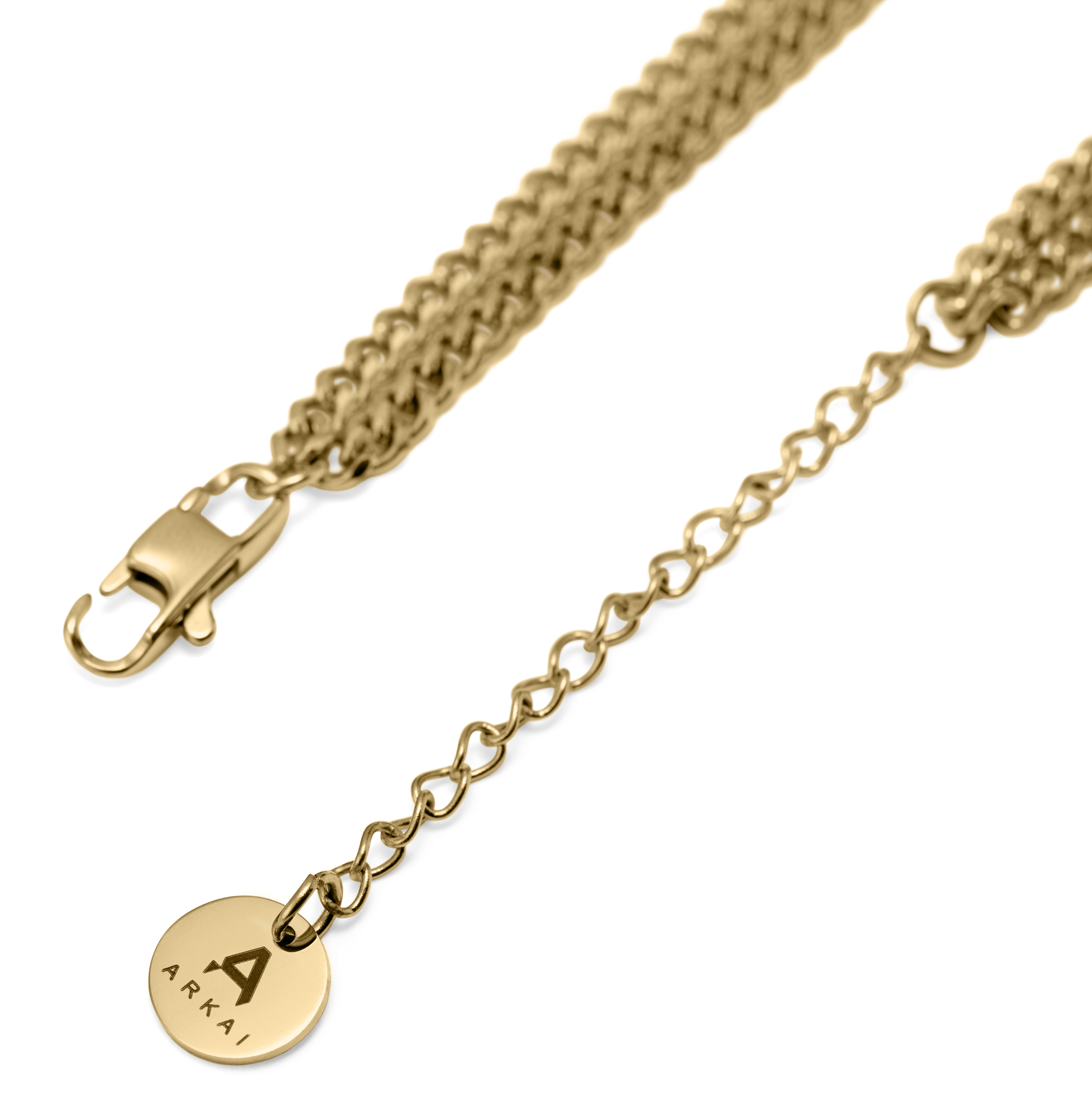 Rico | 3 mm Gold-Tone Double Layered Curb Chain Necklace - 6