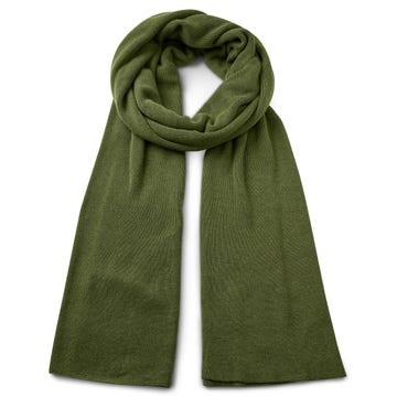 Hiems | Zielony szalik z bawełny z recyklingu