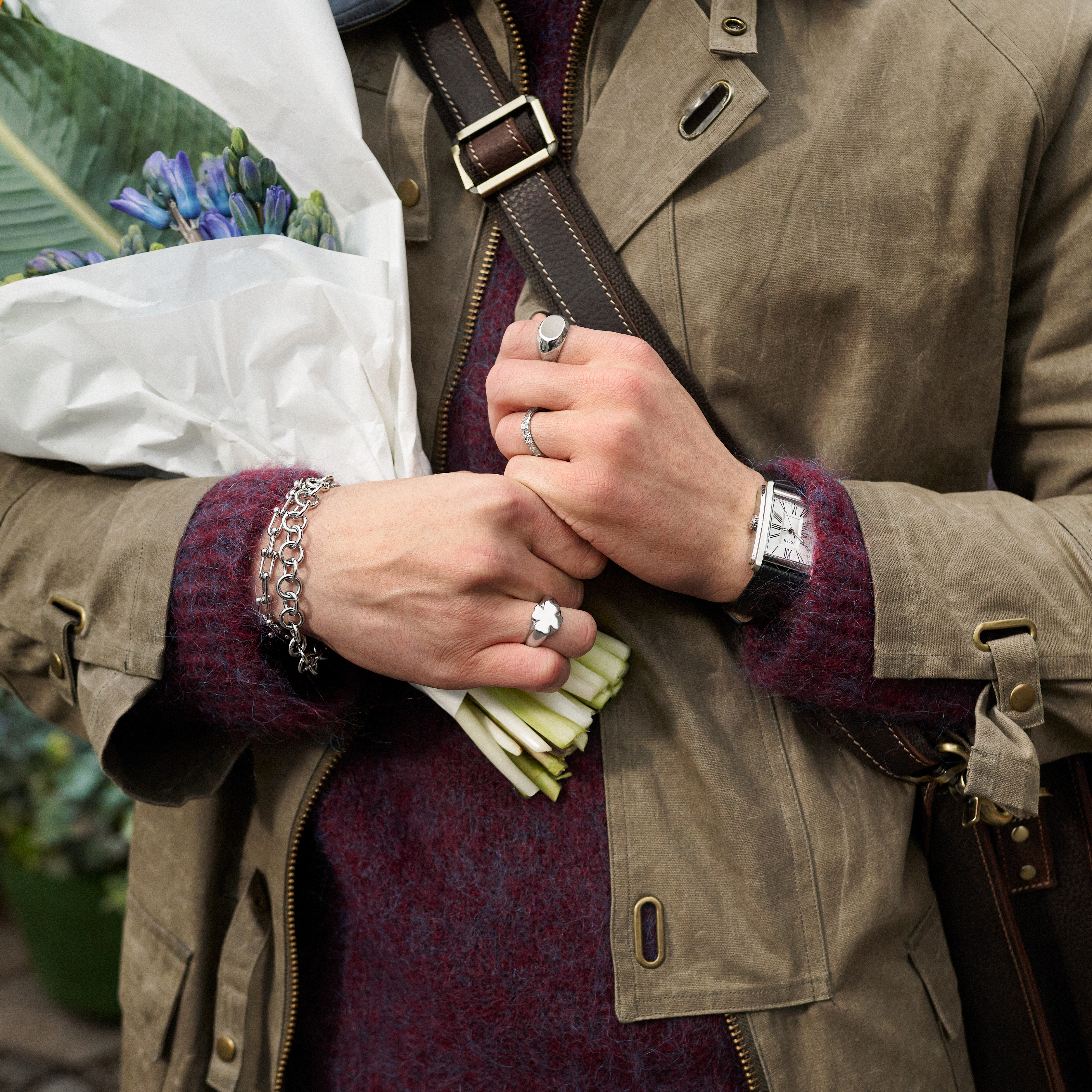New Classics | 10mm Silver-Tone Stainless Steel Chunky Bracelet - 3