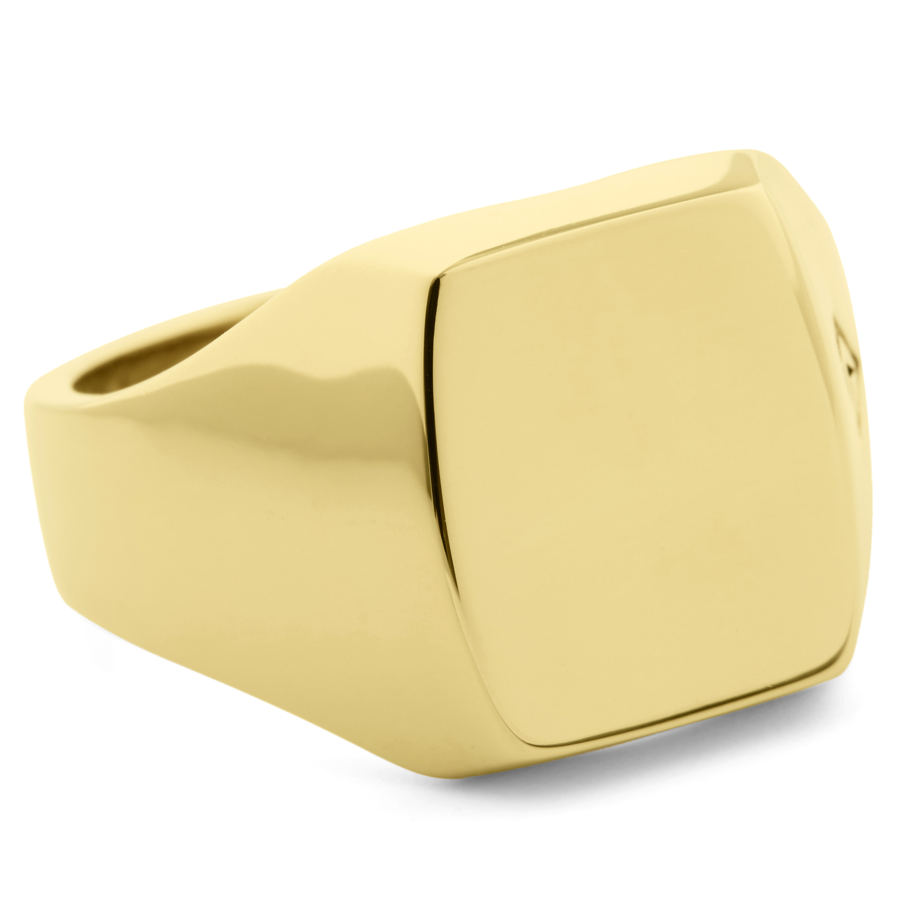 Chevalière large classique or 925s - 2