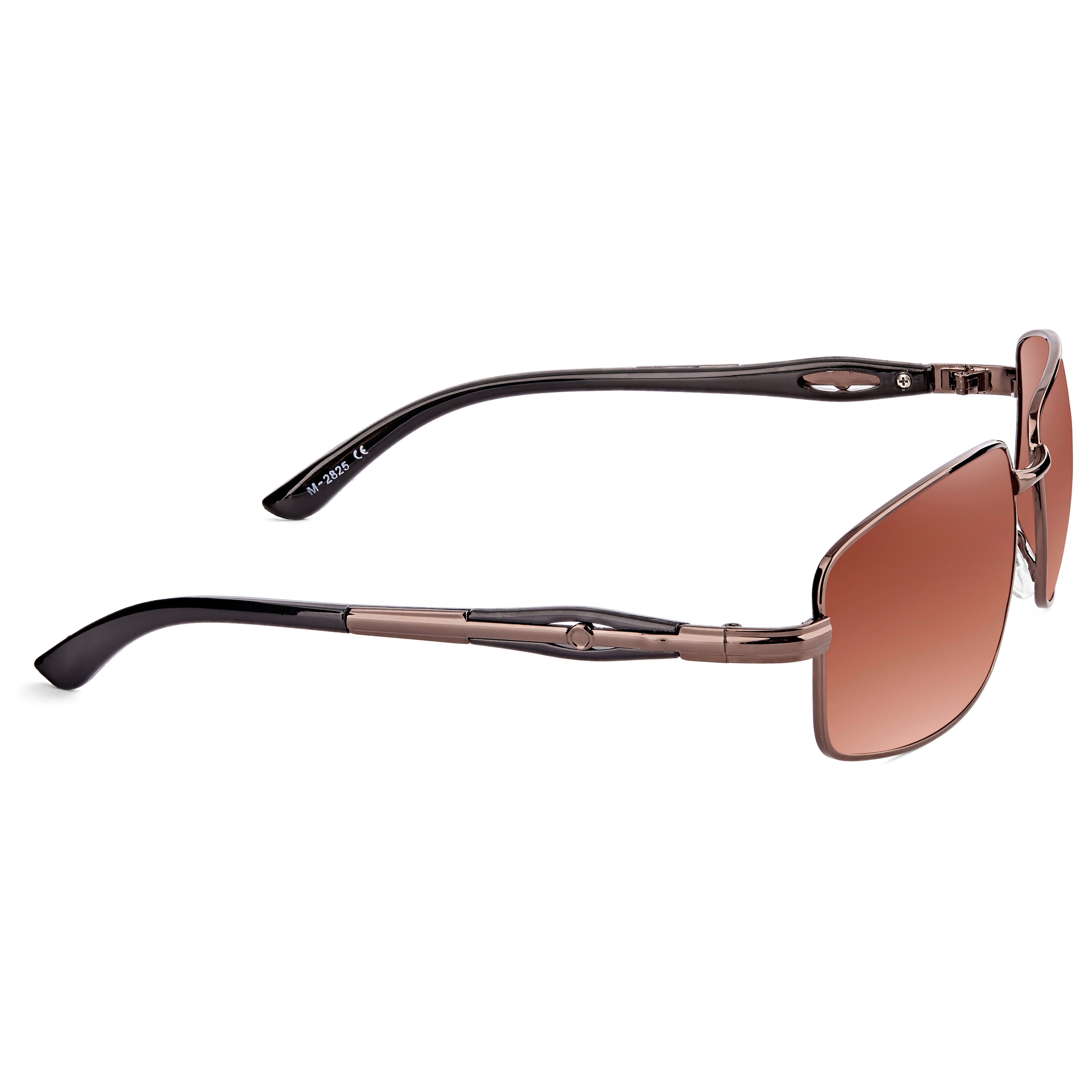 Barna, polarizált lencsés téglalap napszemüveg - 3