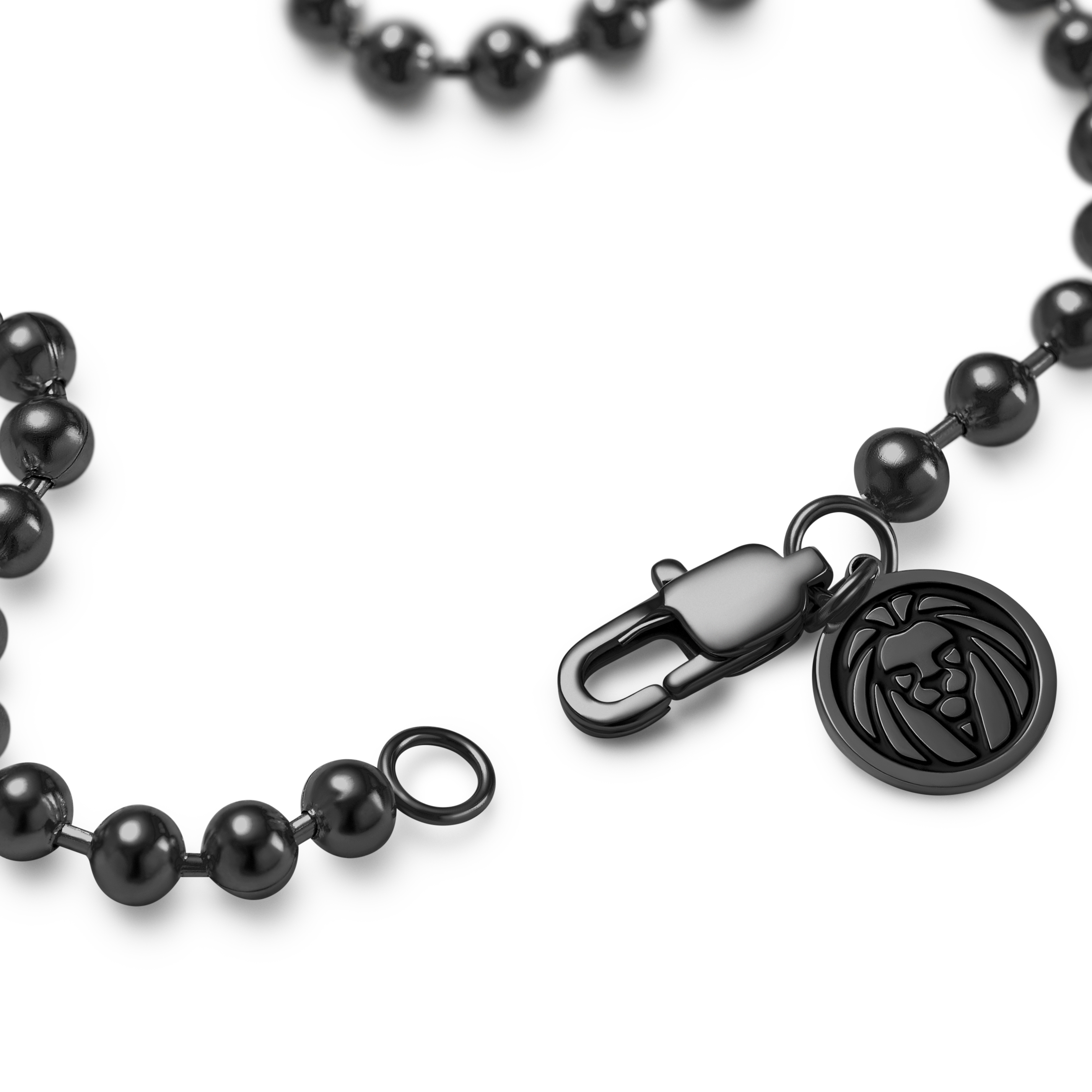Essentials | Bracelet gris anthracite à chaîne à boules 4 mm - 5