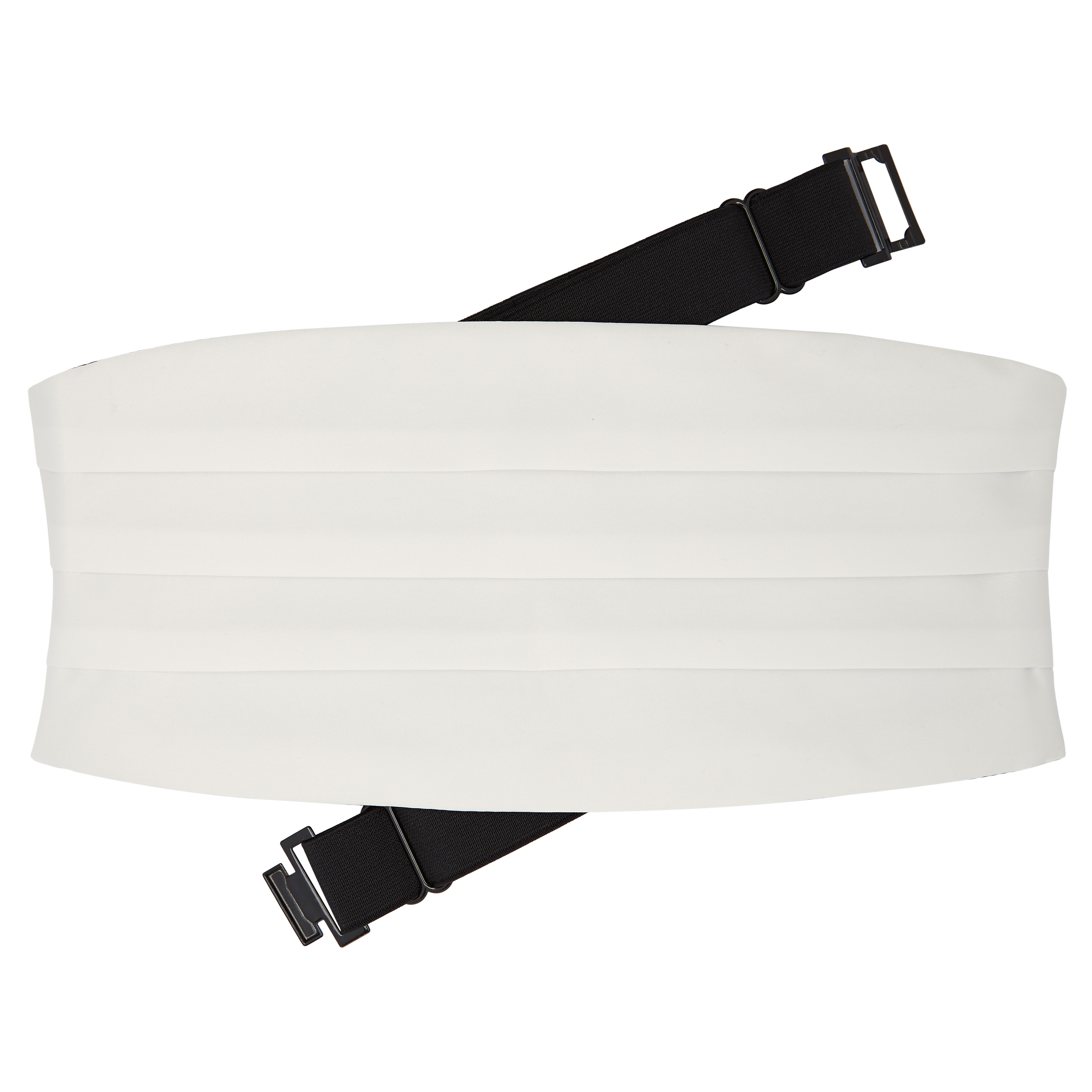 White Basic Cummerbund - 2