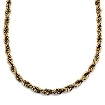 Amager | 10 mm Gold-Tone Rope Chain Necklace