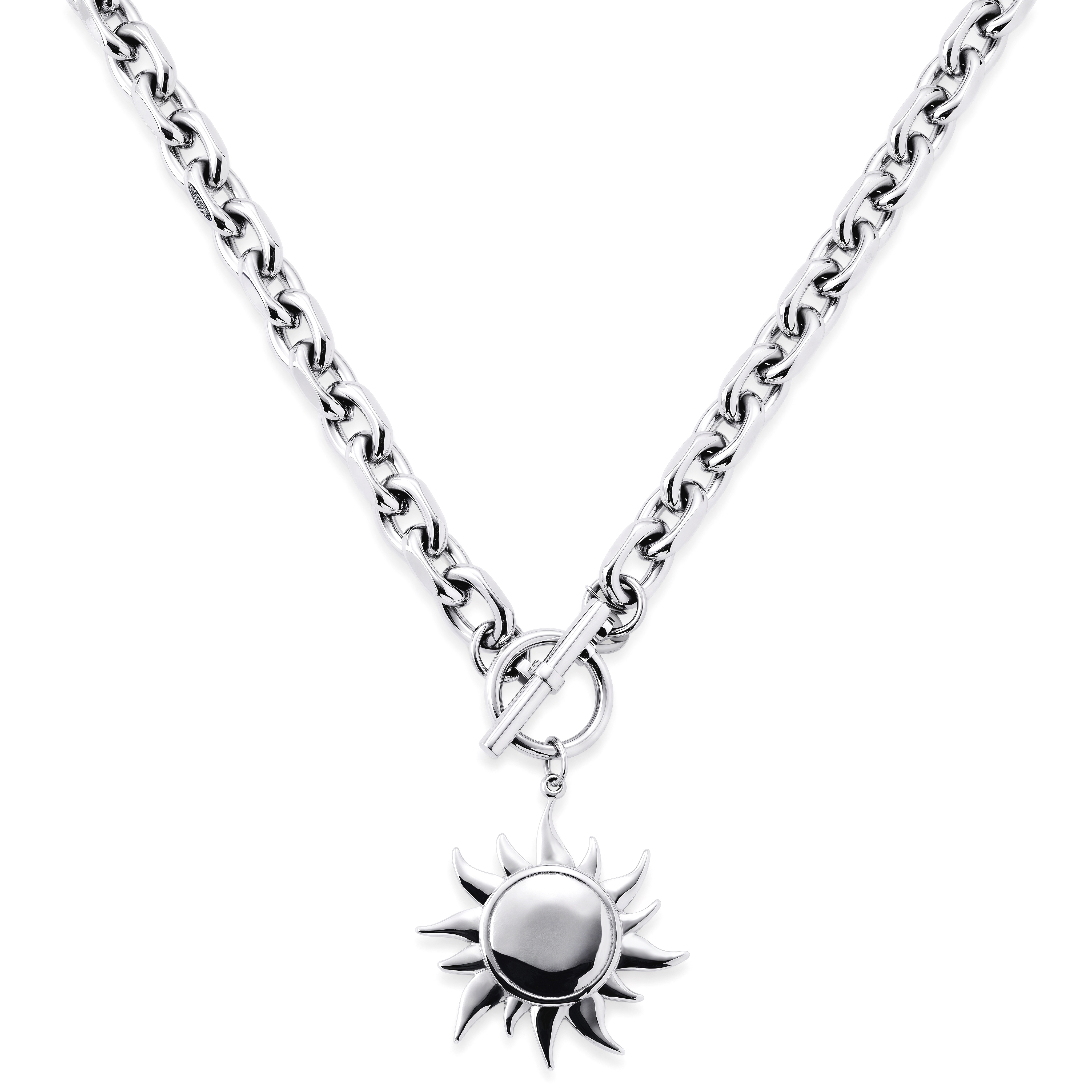 Pearlmania | Solar Chain náhrdelník s přívěskem z nerezové oceli - 1