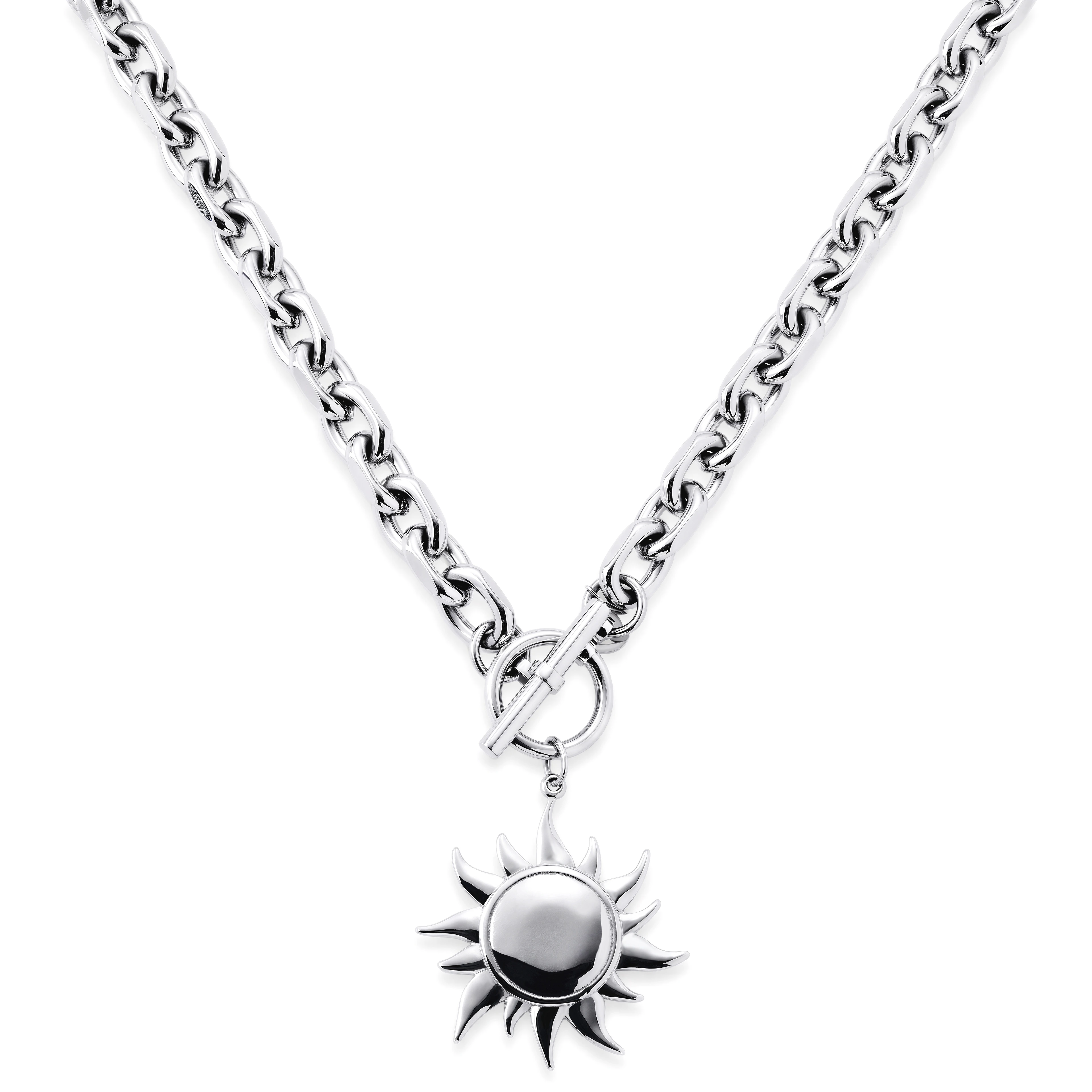 Pearlmania | Solar Chain Halskette mit Anhänger aus Edelstahl Pearlmania | Solar Chain Halskette mit Anhänger aus Edelstahl