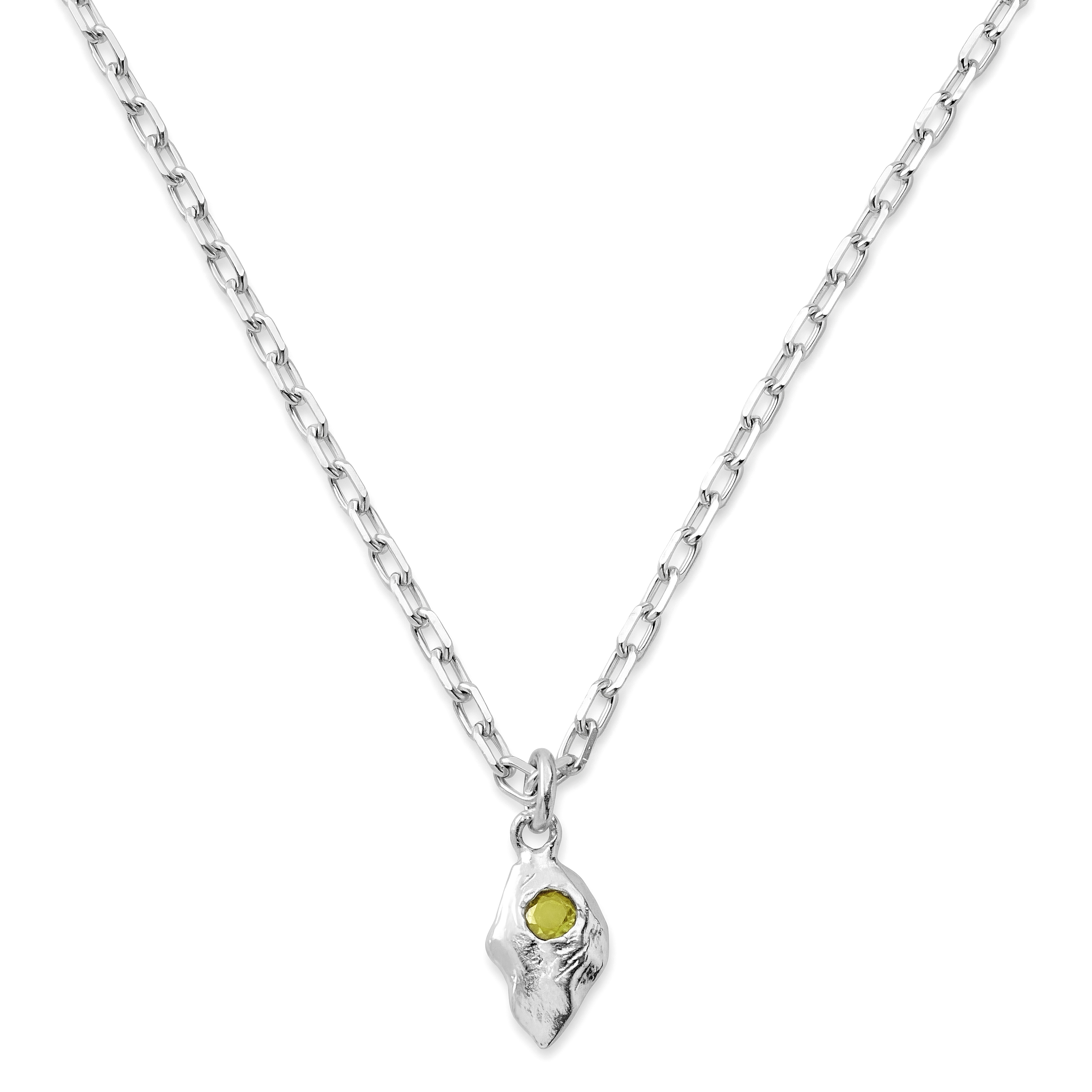 Hidden Gem | Dragonfire slanke ketting van 925 sterling zilver met druppelvormig detail