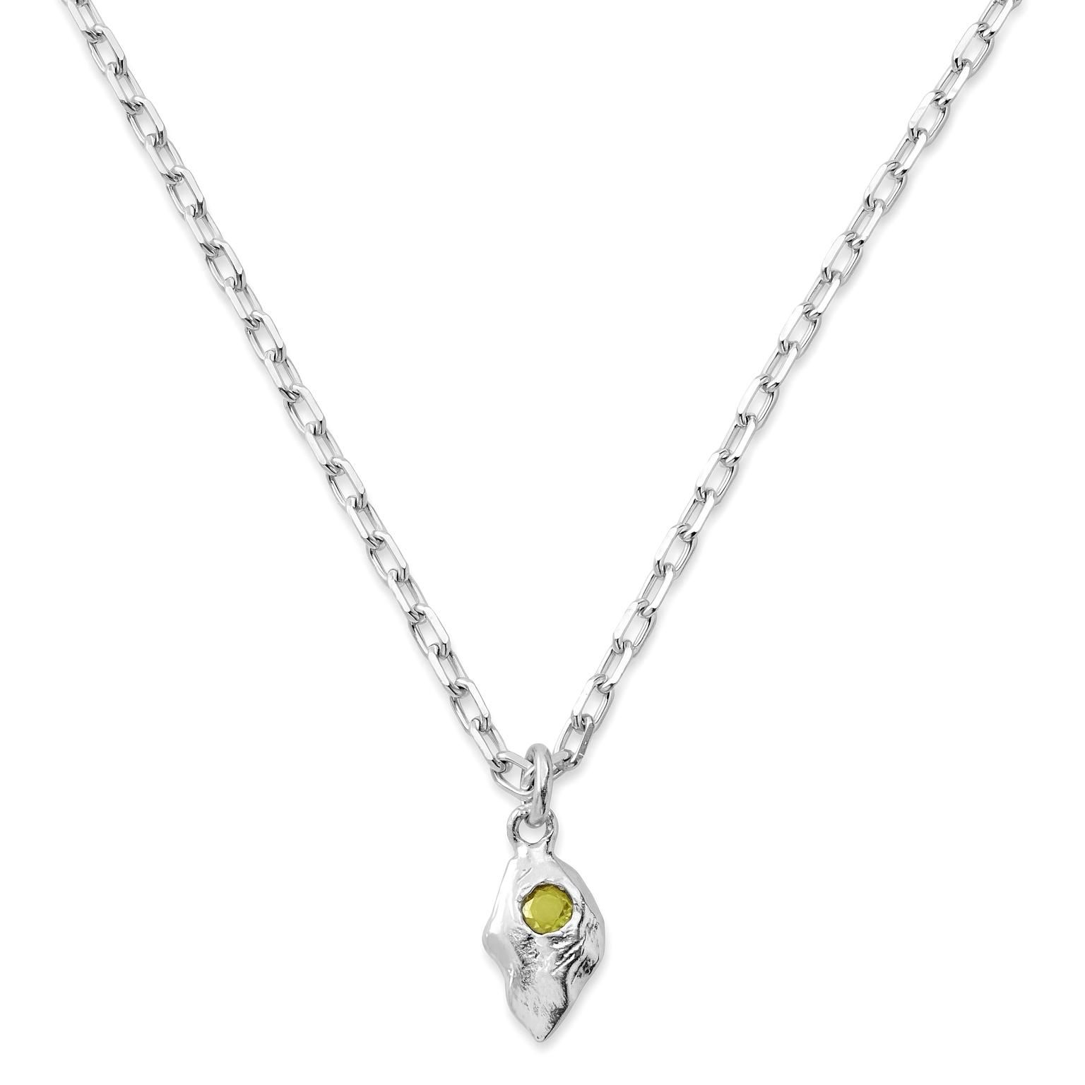 Hidden Gem | Dragonfire 925 sterling sidabro grandinėlė su plonu lašo formos pakabuku Hidden Gem | Dragonfire 925 sterling sidabro grandinėlė su plonu lašo formos pakabuku