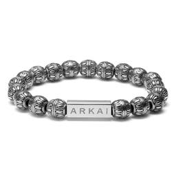 Roas | Silver-Tone Stainless Steel Bead Bracelet