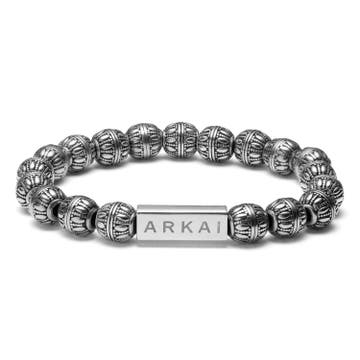Roas | Silver-Tone Stainless Steel Bead Bracelet