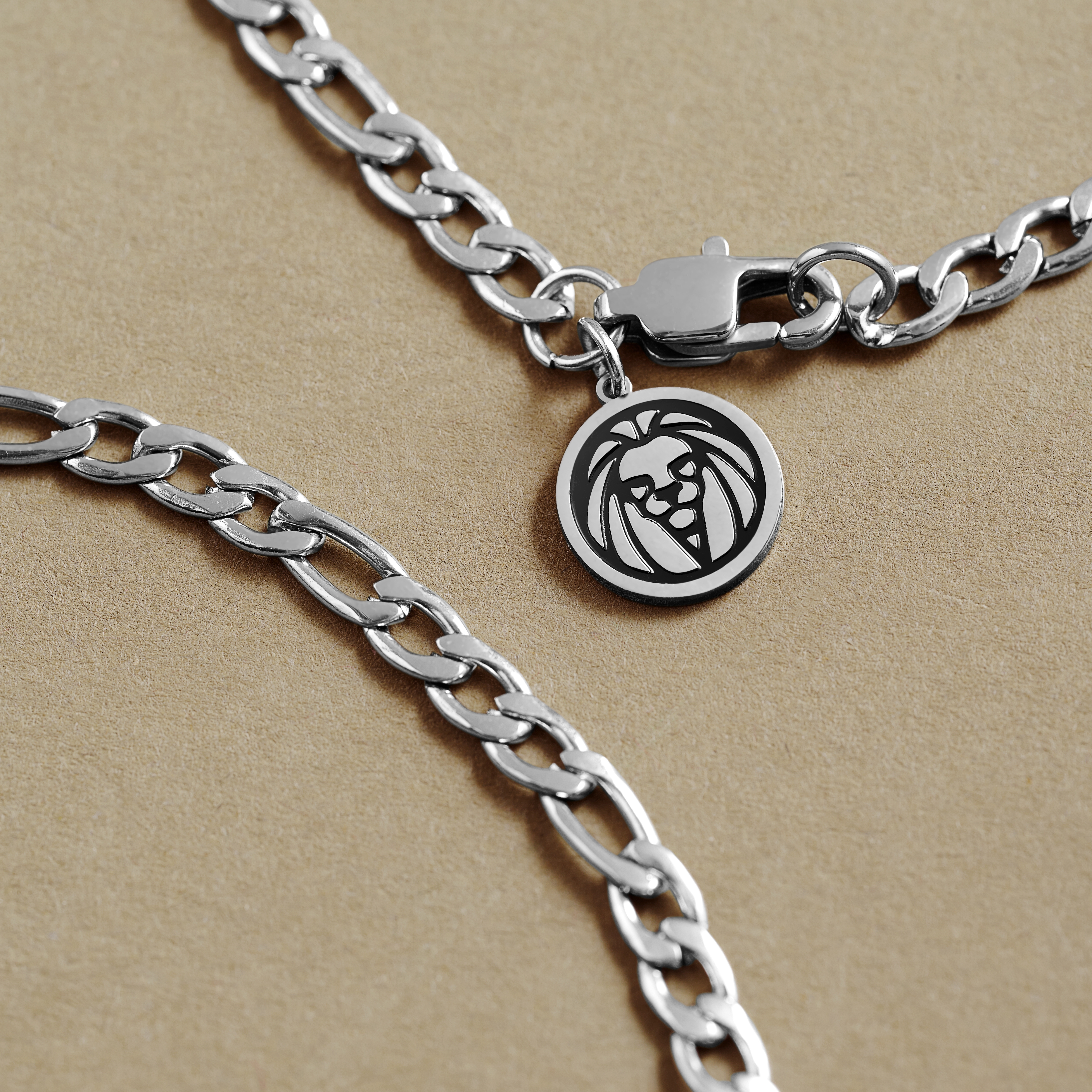 Medium | 4 mm Silver-tone Figaro Chain Bracelet & Necklace Gift Box - 4