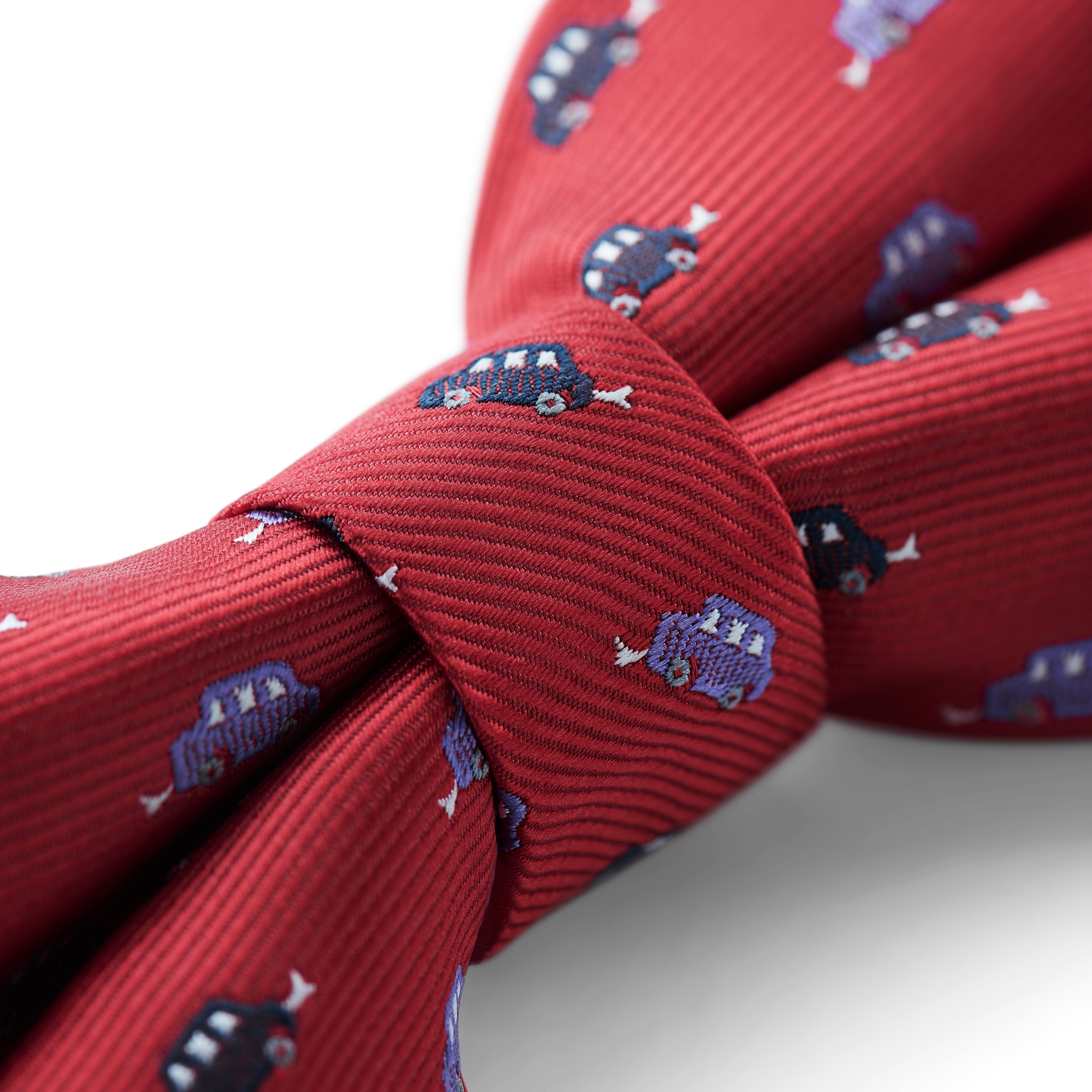 Motos | Ferdigknyttet Rød Sløyfe med liten bil - 3