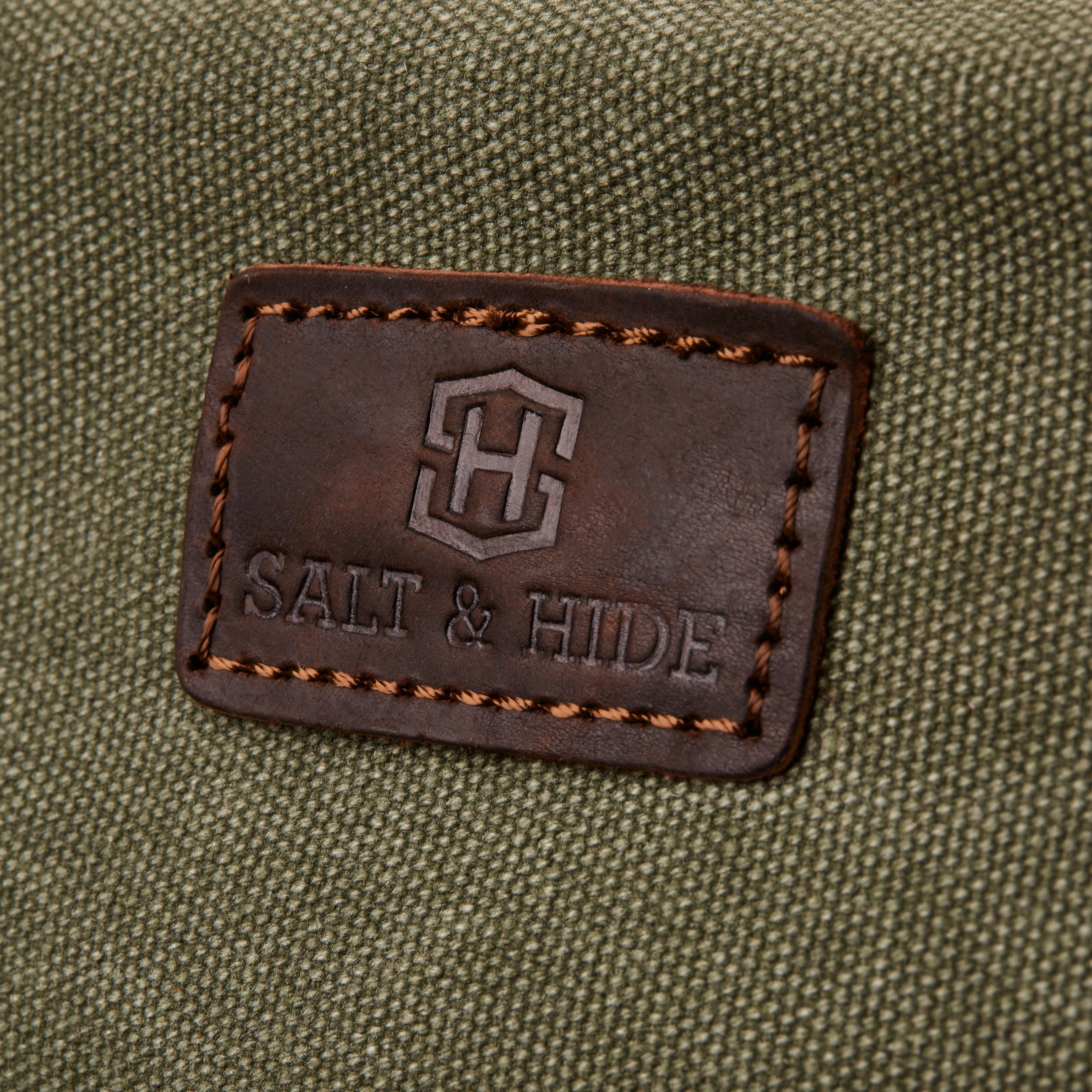 Simon Grøn og Brun Canvas Messenger Taske - 10