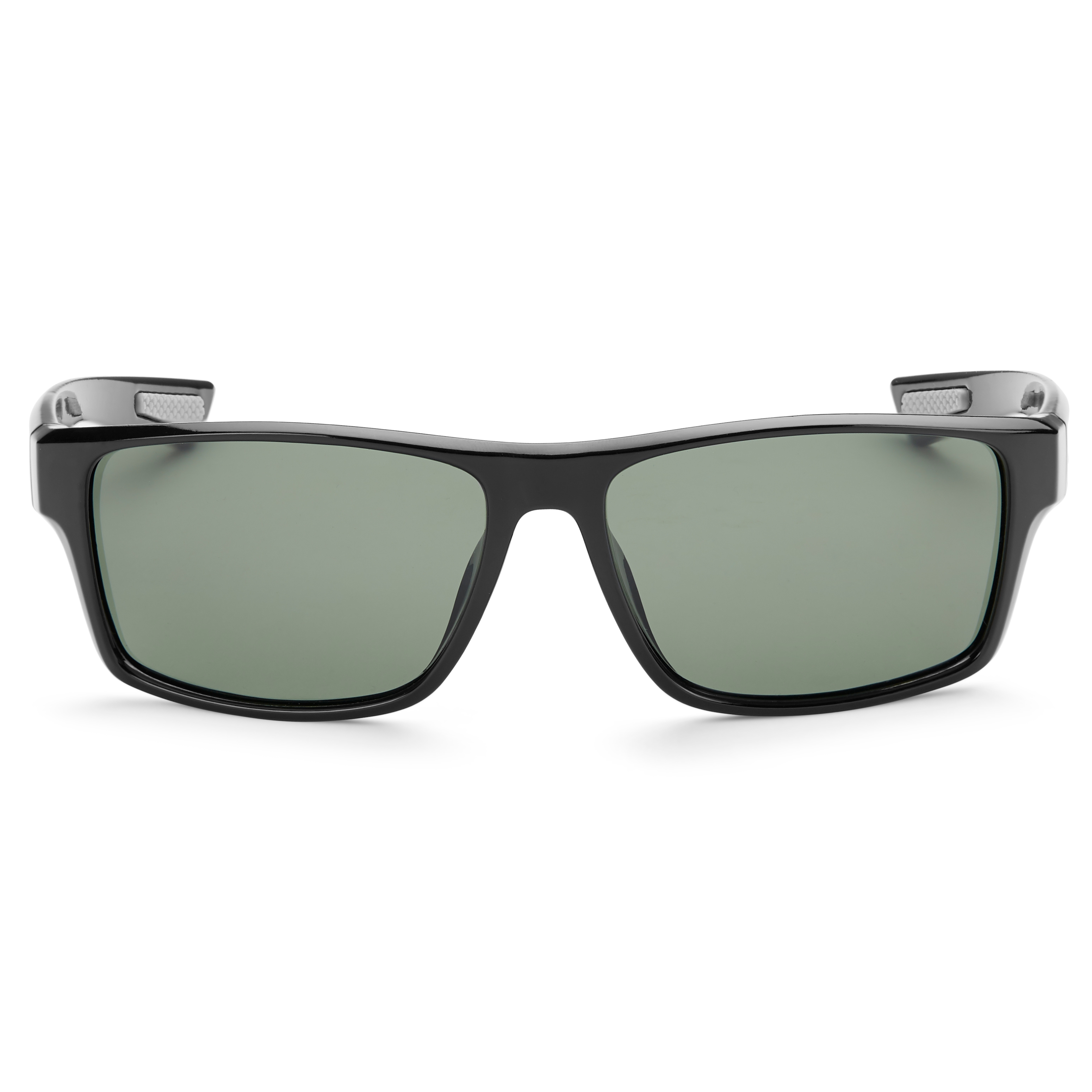 Black & Green Polarised Sports Sunglasses - 1