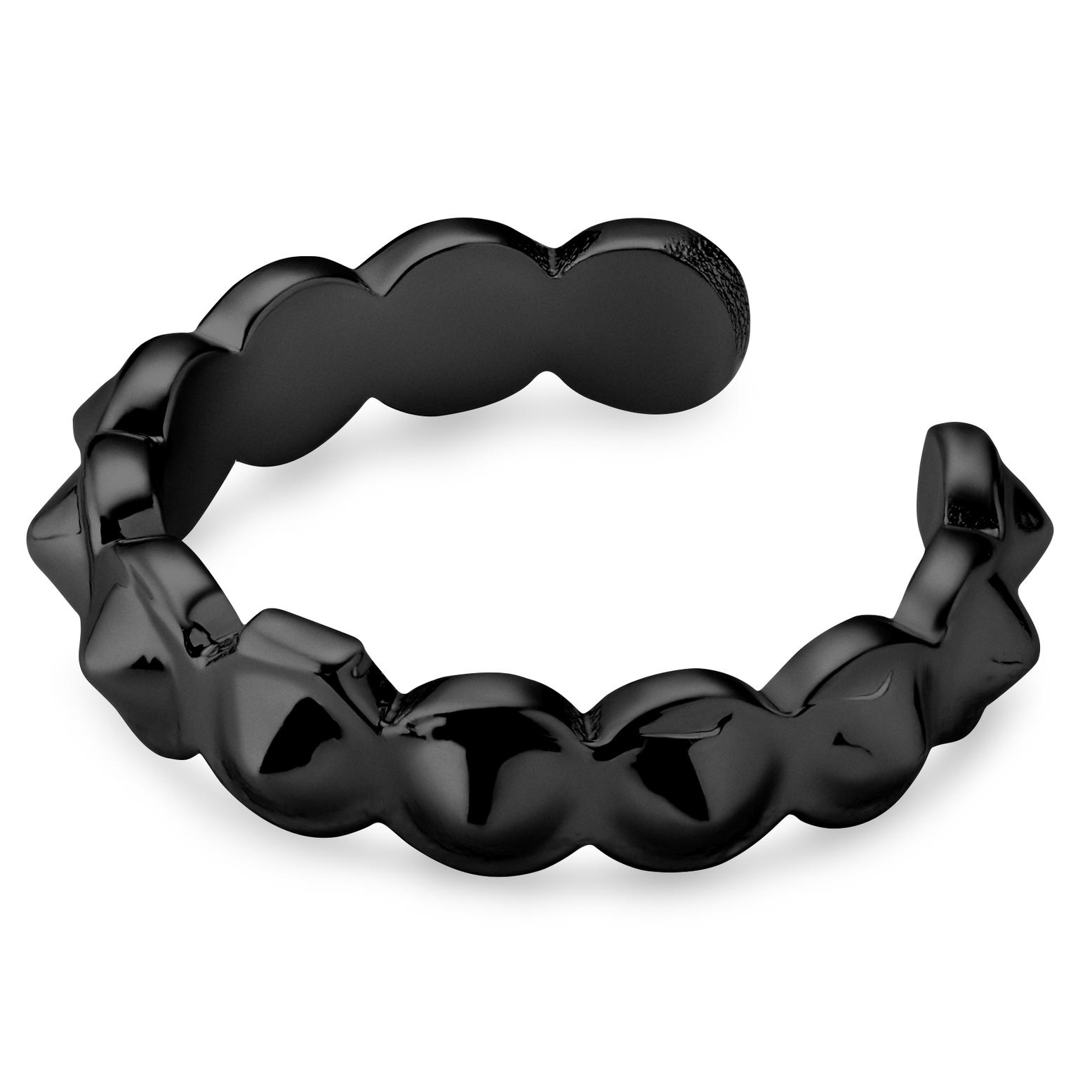 Helix | Ear Cuff Preto com Tachas de 3 mm Helix | Ear Cuff Preto com Tachas de 3 mm