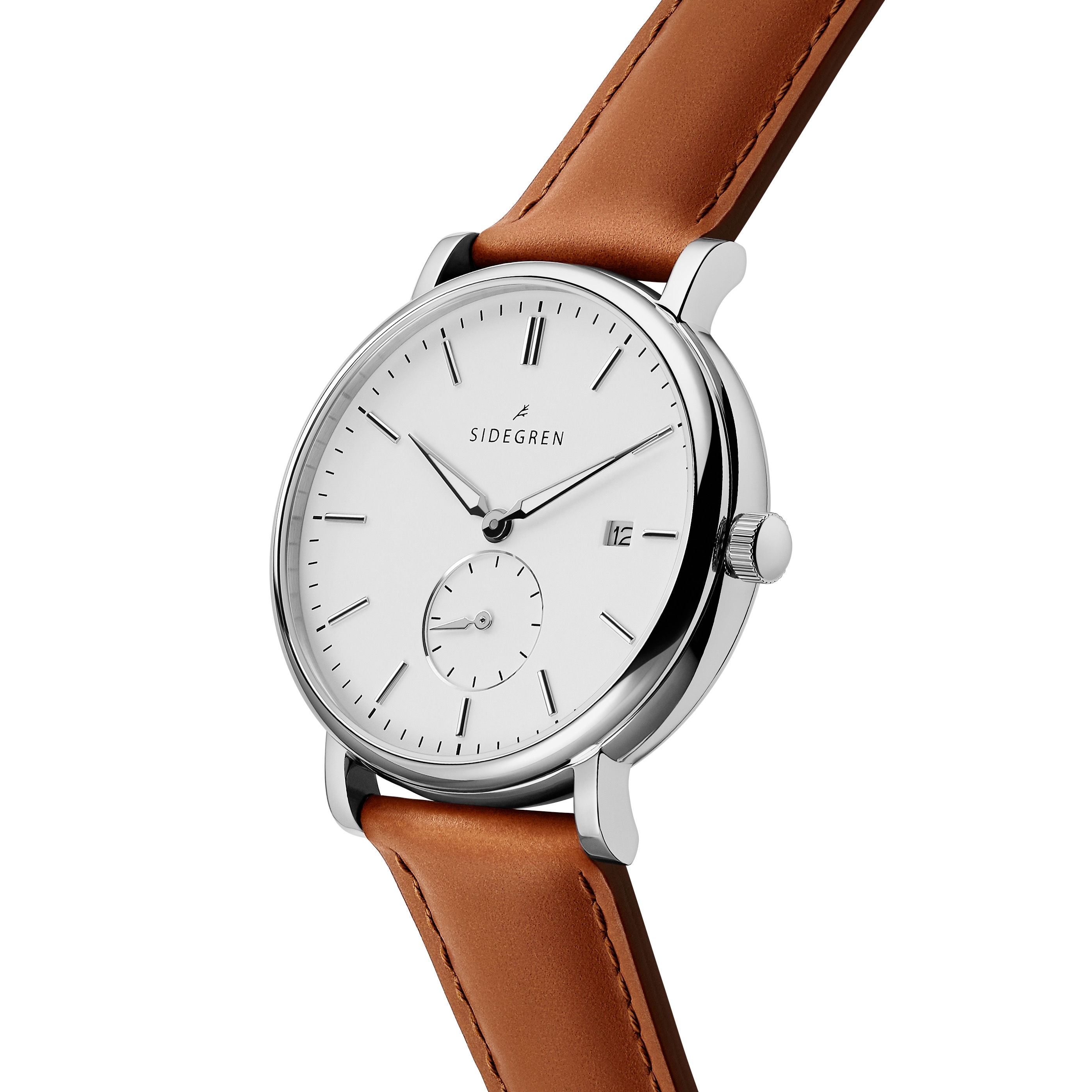 Axel | Cognacbraune silberfarbene Edelstahluhr - 6