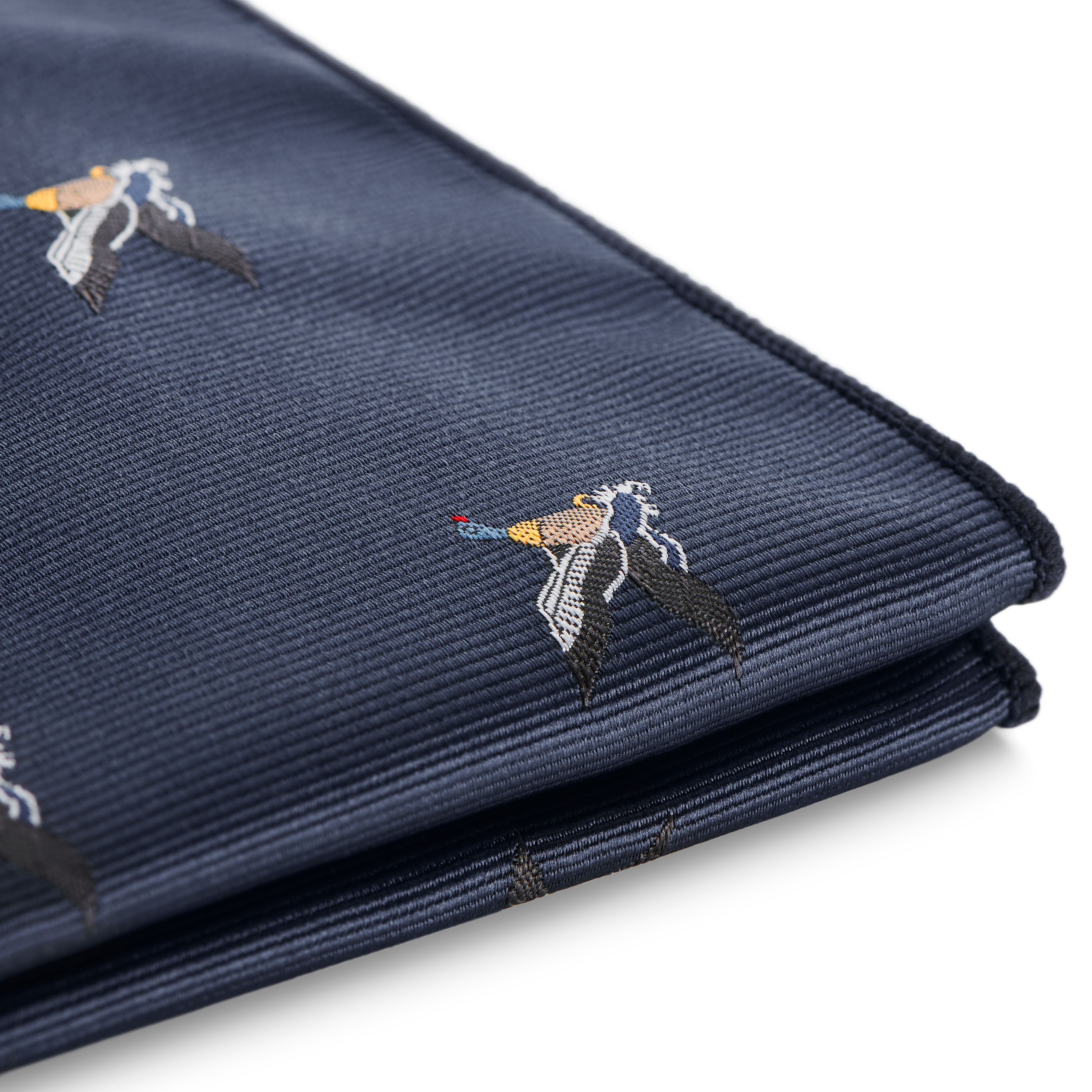 Zoikos | Navy Duck Pocket Square - 3