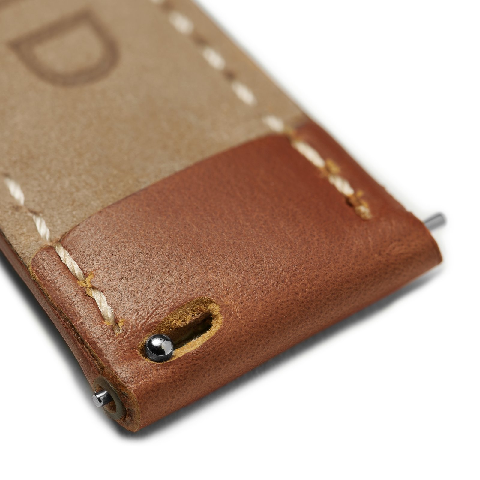 20mm Tan Leather Watch Strap with Gold-Tone Buckle – Quick Release - 3
