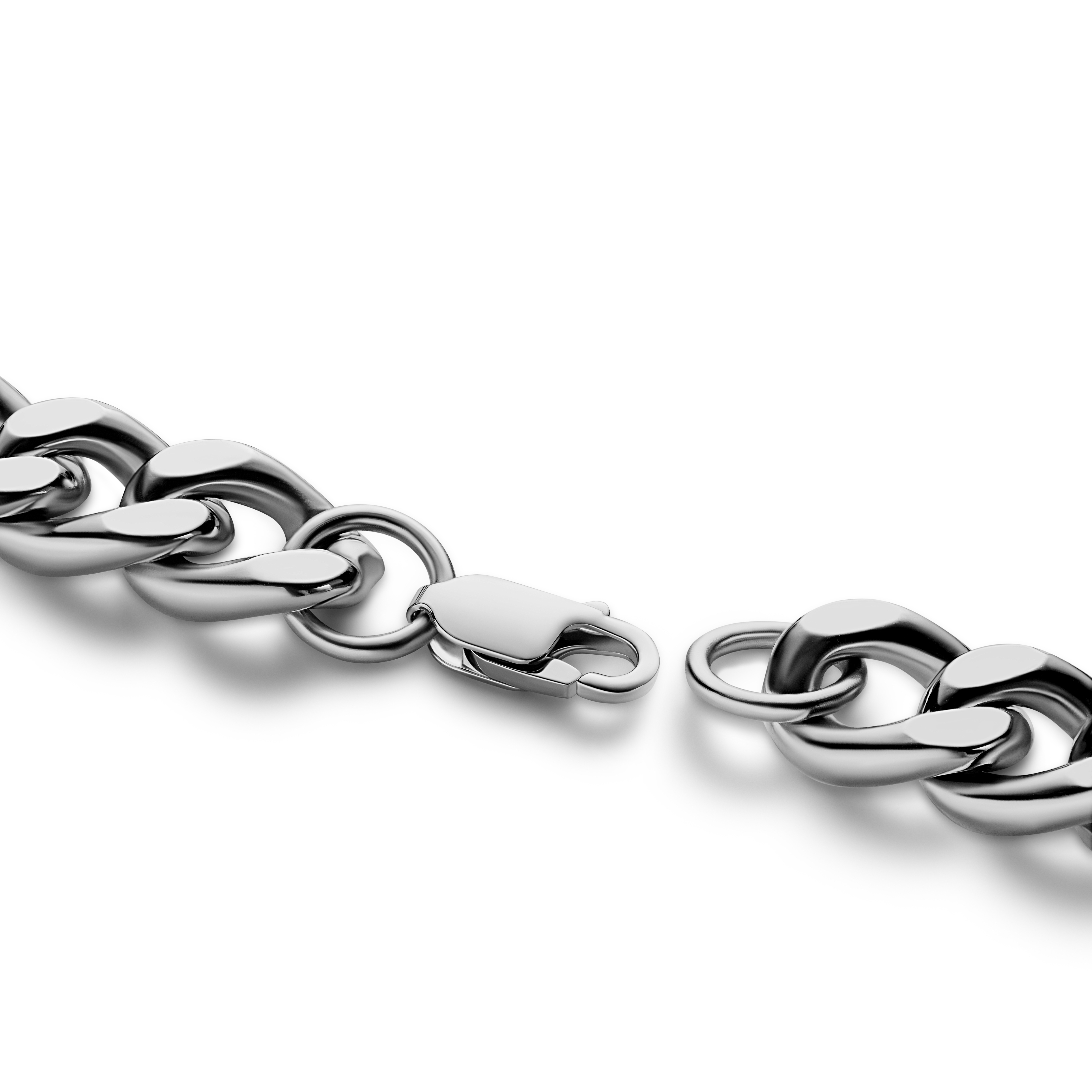 Argentia | 925s | 10mm Rhodium-Plated Sterling Silver ID Bracelet - 2
