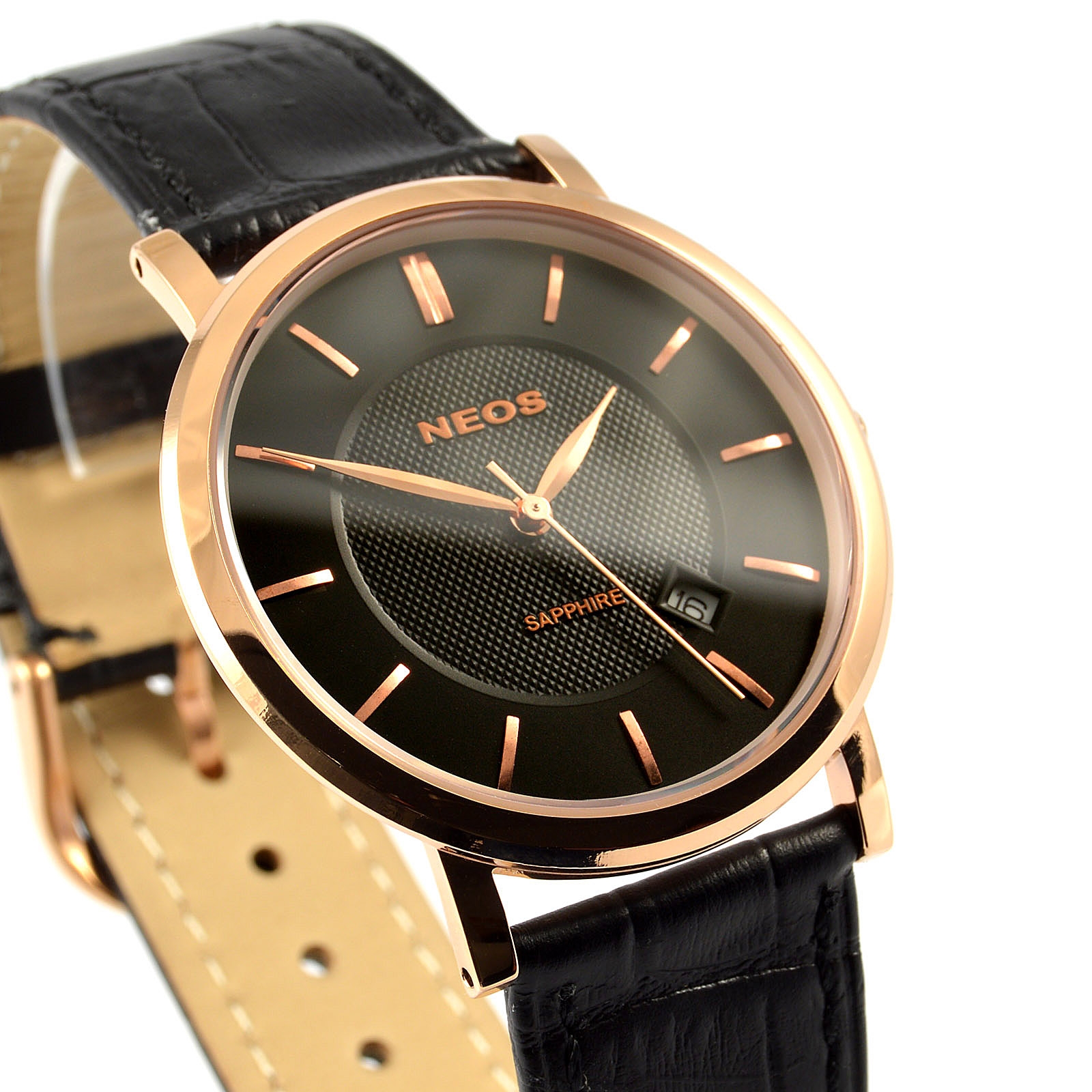 Black & Gold Sapphire Watch - 3