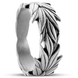 Obelius | Vintage prsten vavřínový věnec stříbrné barvy